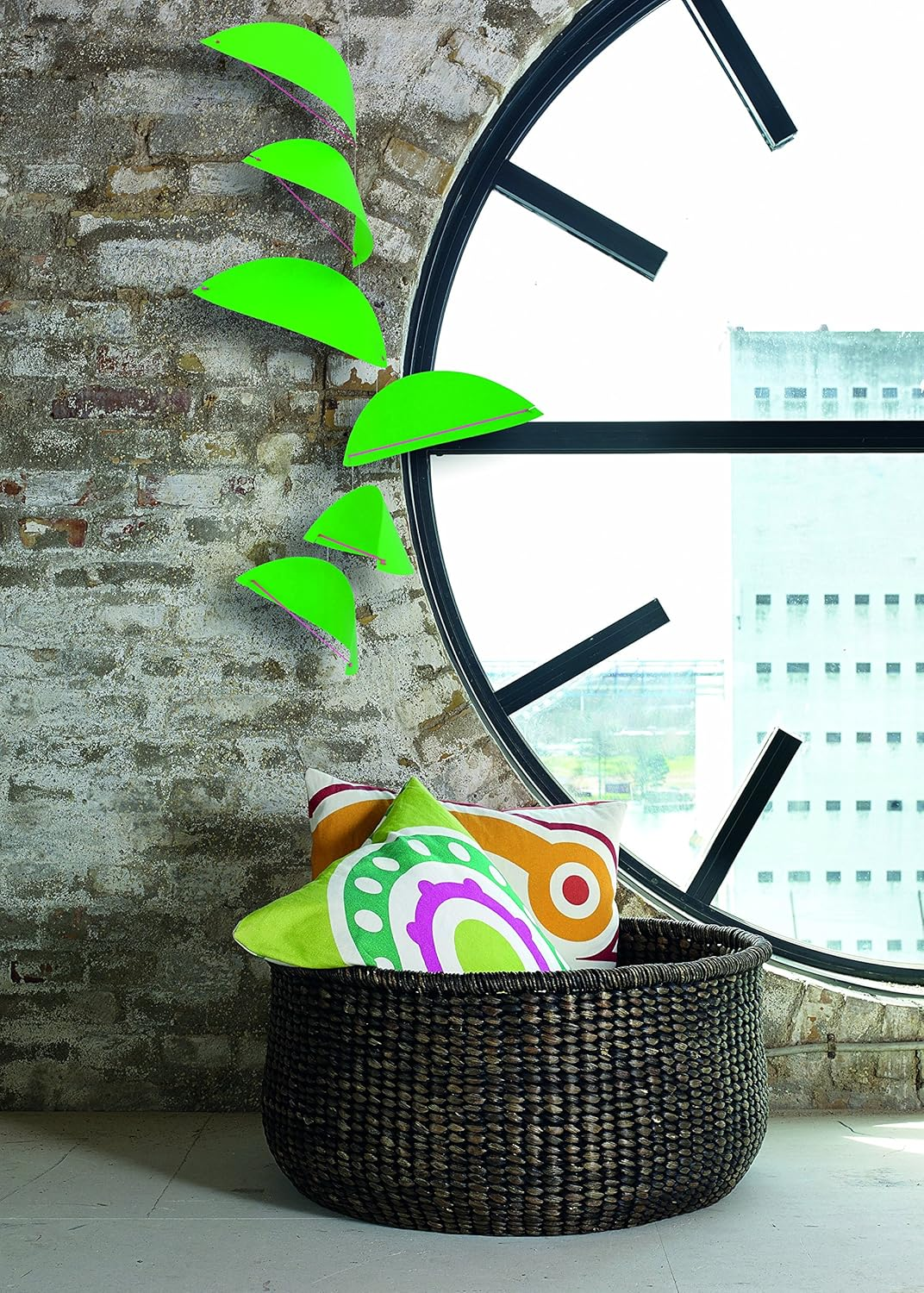 Kites Green Hanging Mobile - 32 Inches Plastic - Handmade in Denmark by Flensted image number 2