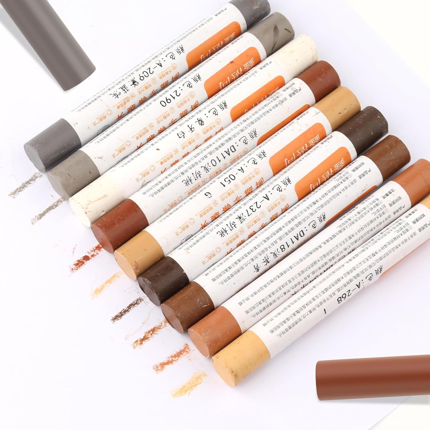 9 Colors Wood Filler Sticks, Laminate Wood Floor Repair Wax Sticks with Blue Scraper, Touch up Wax Sticks, Heatable Wood Repair Stick for Wooden Door, Tables, Holes, Floor, Scratches and Cabinets image number 3