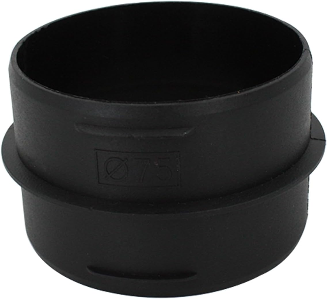 75Mm Air Diesel Heater Ducting Pipe L Shape Elbow Outlet Connector Black (Elbow-1Pc) - Round-2Pcs image number 2