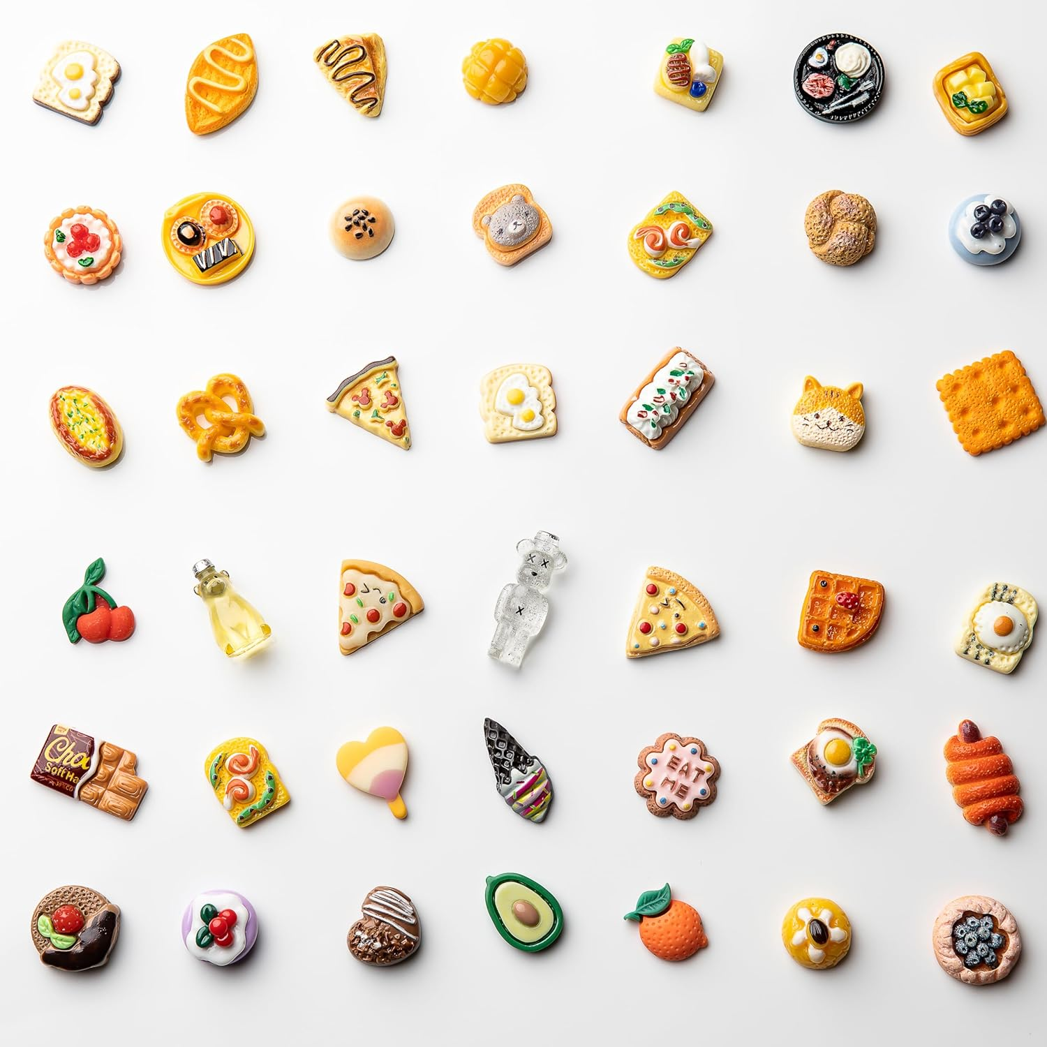 Slime Charms Food Cute Set - Mixed Lot Assorted Food Resin Flatback Cute Sets for DIY Crafts Making,Decorations,Scrapbooking,Embellishments,Hair Clip 80Pcs image number 1