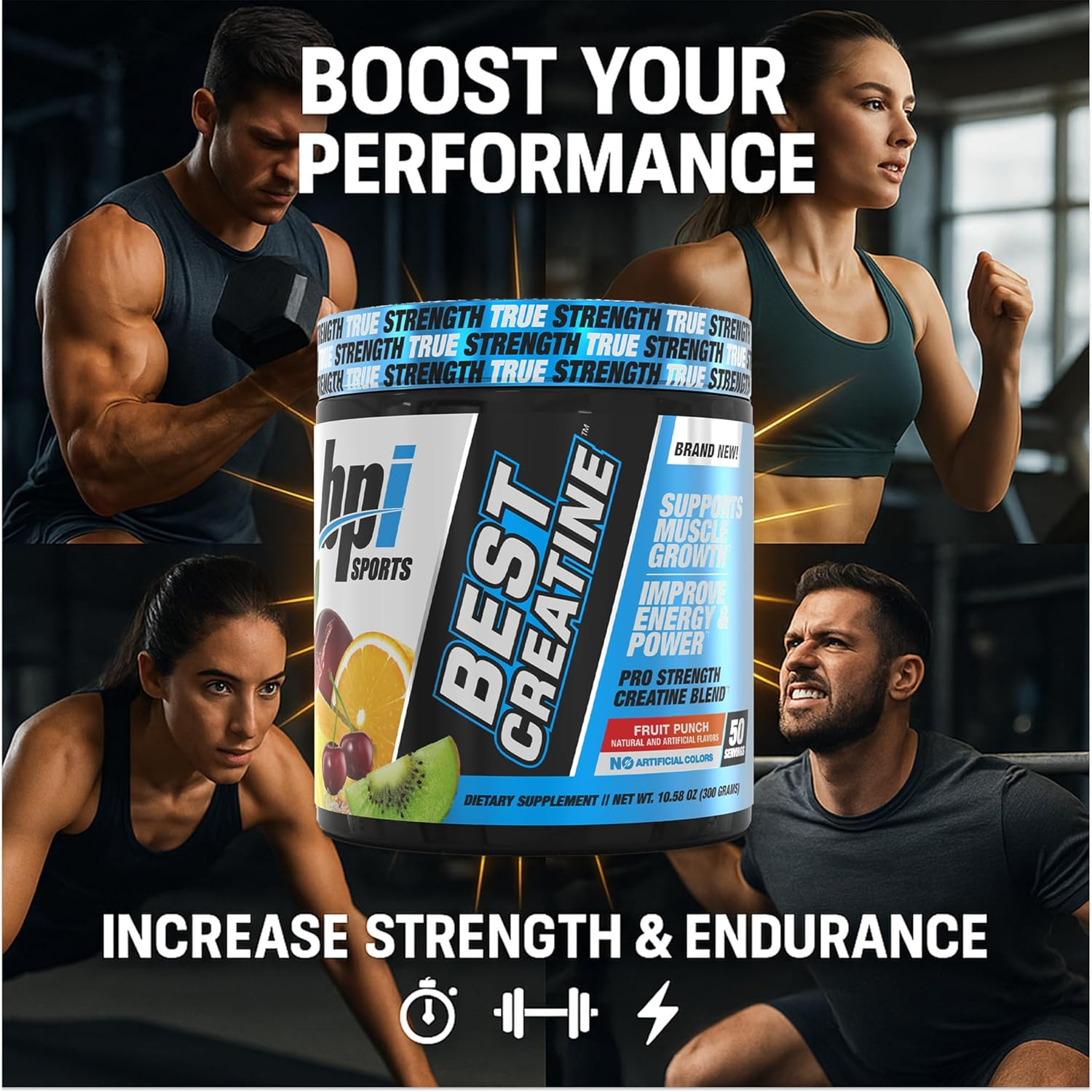 BPI Sports Best Creatine, 50 Servings, Fruit Punch, 0.3 Kilograms image number 5