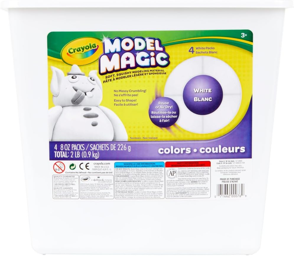 Crayola; Model Magic; Coloured Modelling Compound; Art Tools; 900G Resealable Bucket; Perfect for Butter Slime Supplies Kit, Mess Free