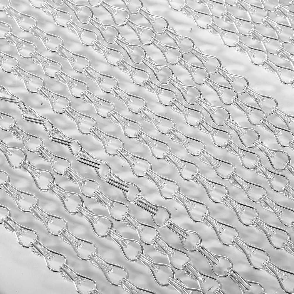 Aluminum Chain Curtain for Room Dividers & Proof Ventilated Partition, Durable Decorative Door Curtain for Home Office Functional Zones