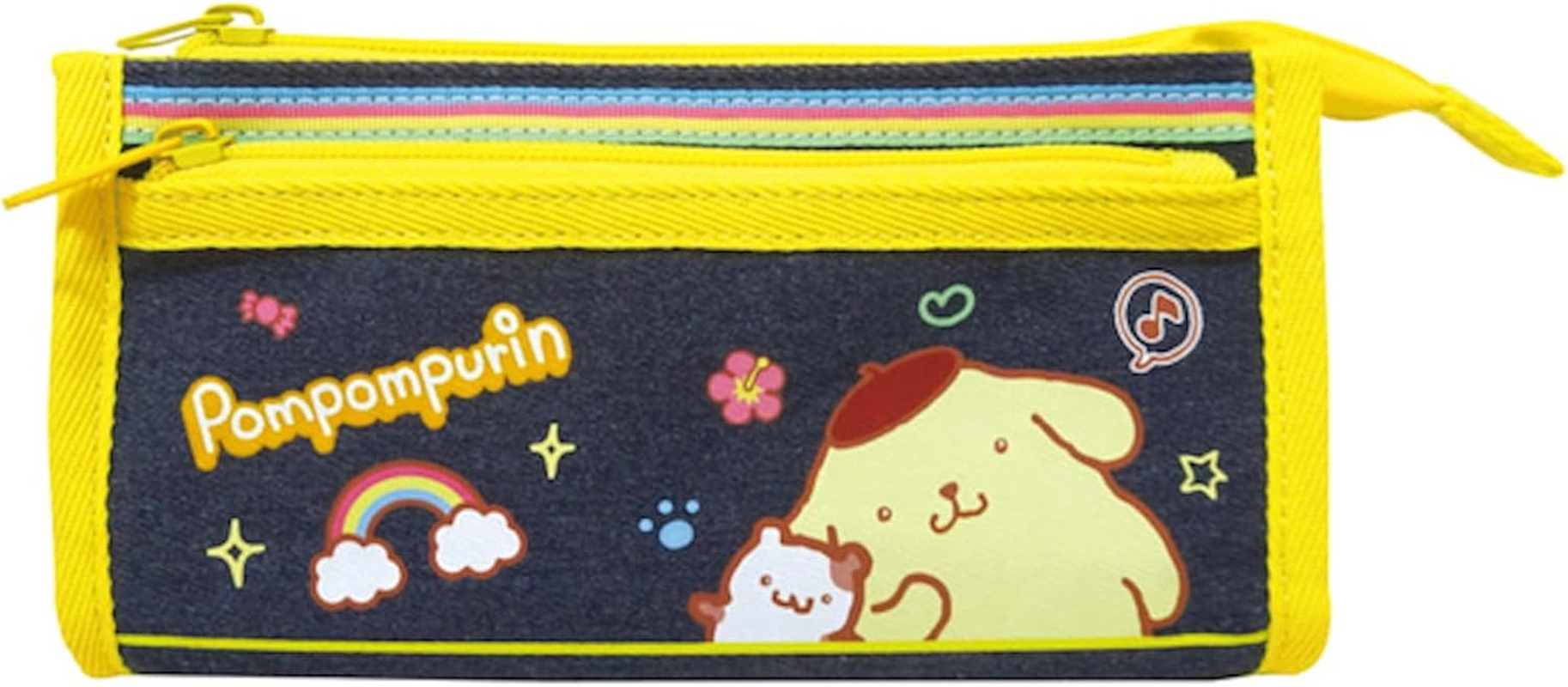 K Company Sanrio Characters (Chest Kyun Memories) Denim Pouch Pompompurin SAM-DP-PN image number 1