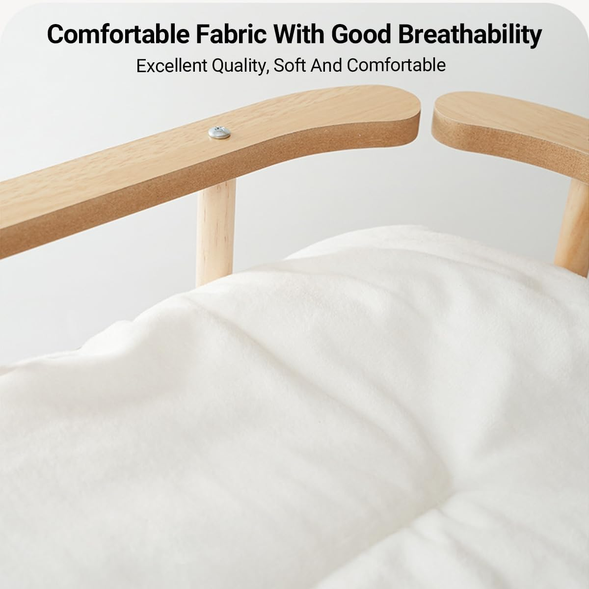 AIMALL Cat Bed Wooden Pet Hammock Four Seasons Swing Cradle, Large Size Rocking Cat Nest, Comfortable and Durable with Soft Cushion for Indoor Cats