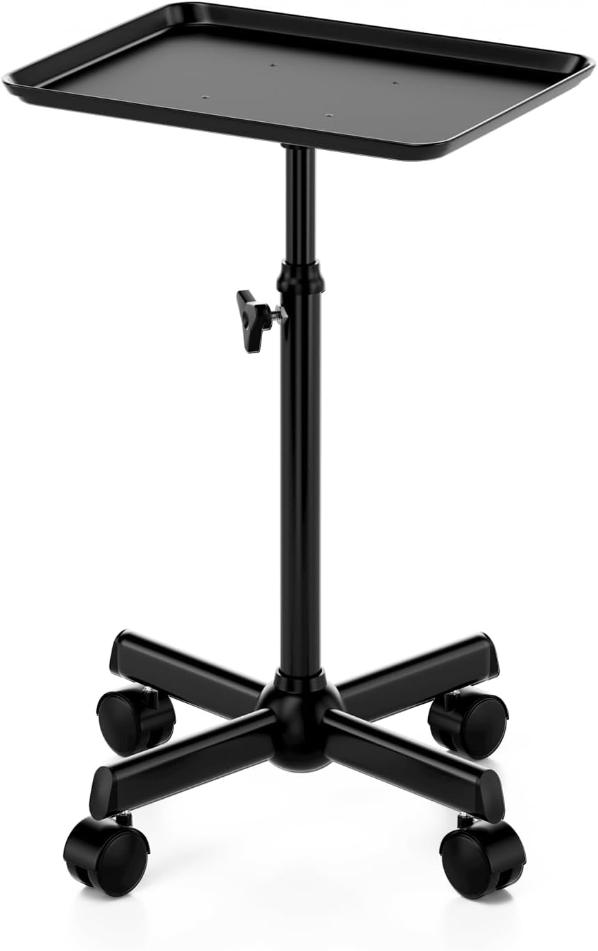 Premium Salon Trolley on Wheels - Rolling Cart for Tattoo, Hairdresser, Spa Clinic Storage - White