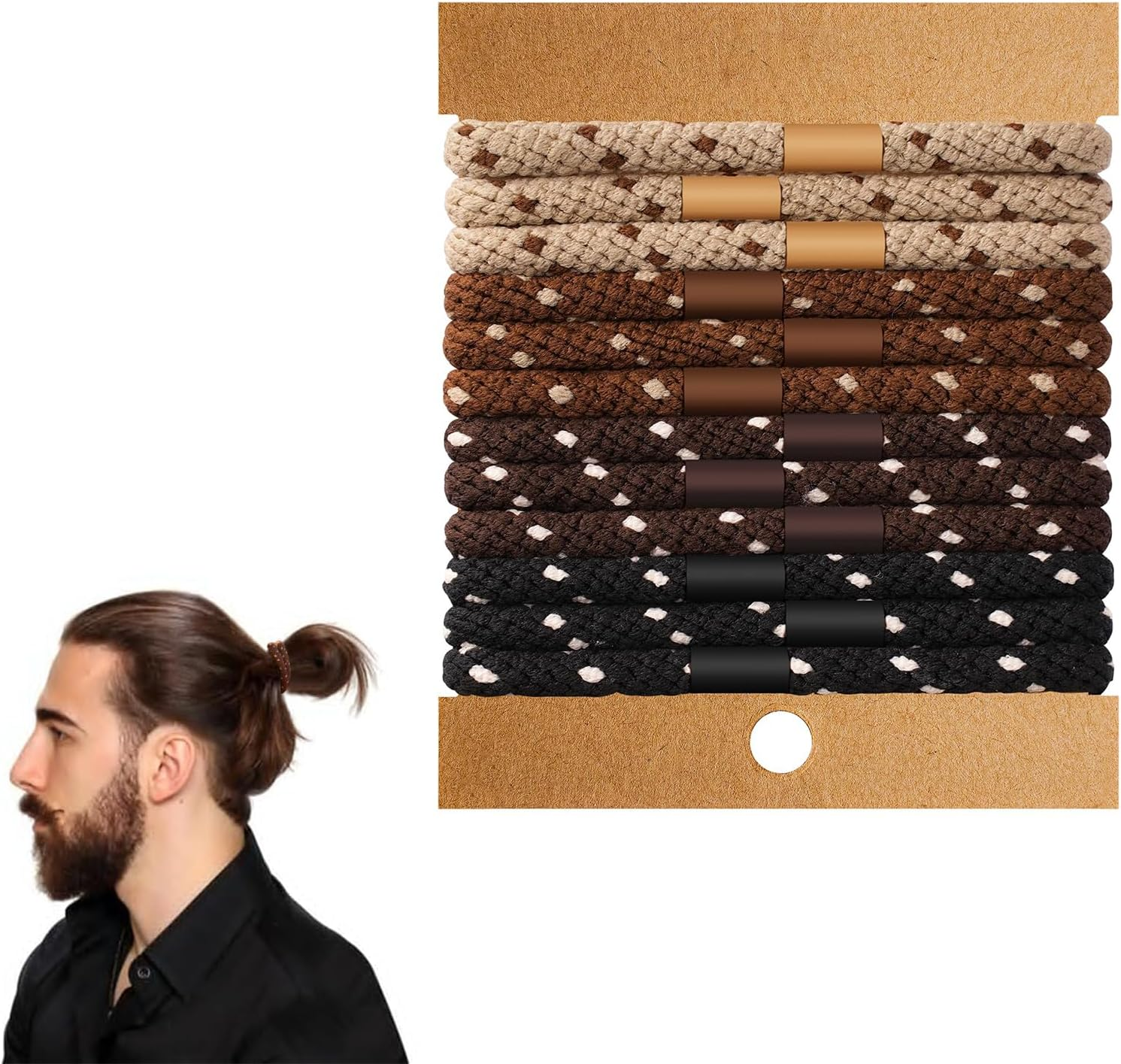 Evadollina Hair Ties Ladies, 12 Pieces Hair Accessories, Hair Tie, Hair Bands, Braided Headbands, Scrunchies, Hair Tie Bracelet, Hair Ornaments Ladies, Christmas image number 3