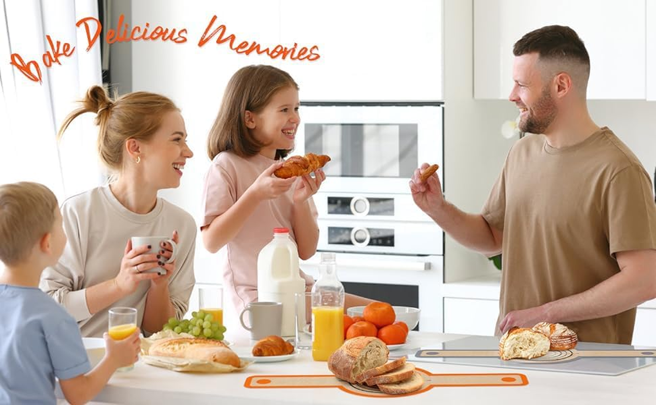 Silicone Bread Slings for Dutch Oven Liners, Sourdough Silicone Bread Slings, Non-Stick 2-Piece, Easy to Clean Reusable Baking Mats with Long Handles (Grey) image number 3