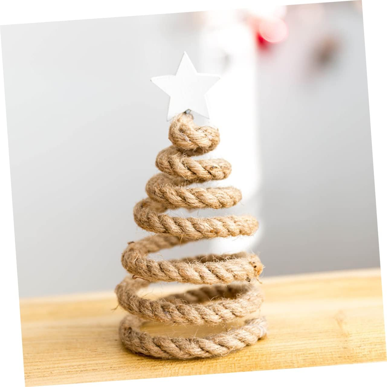 Unique Mini Christmas Tree DIY Ornaments Rope Decor for Home Office Car Present for Friends Family image number 2