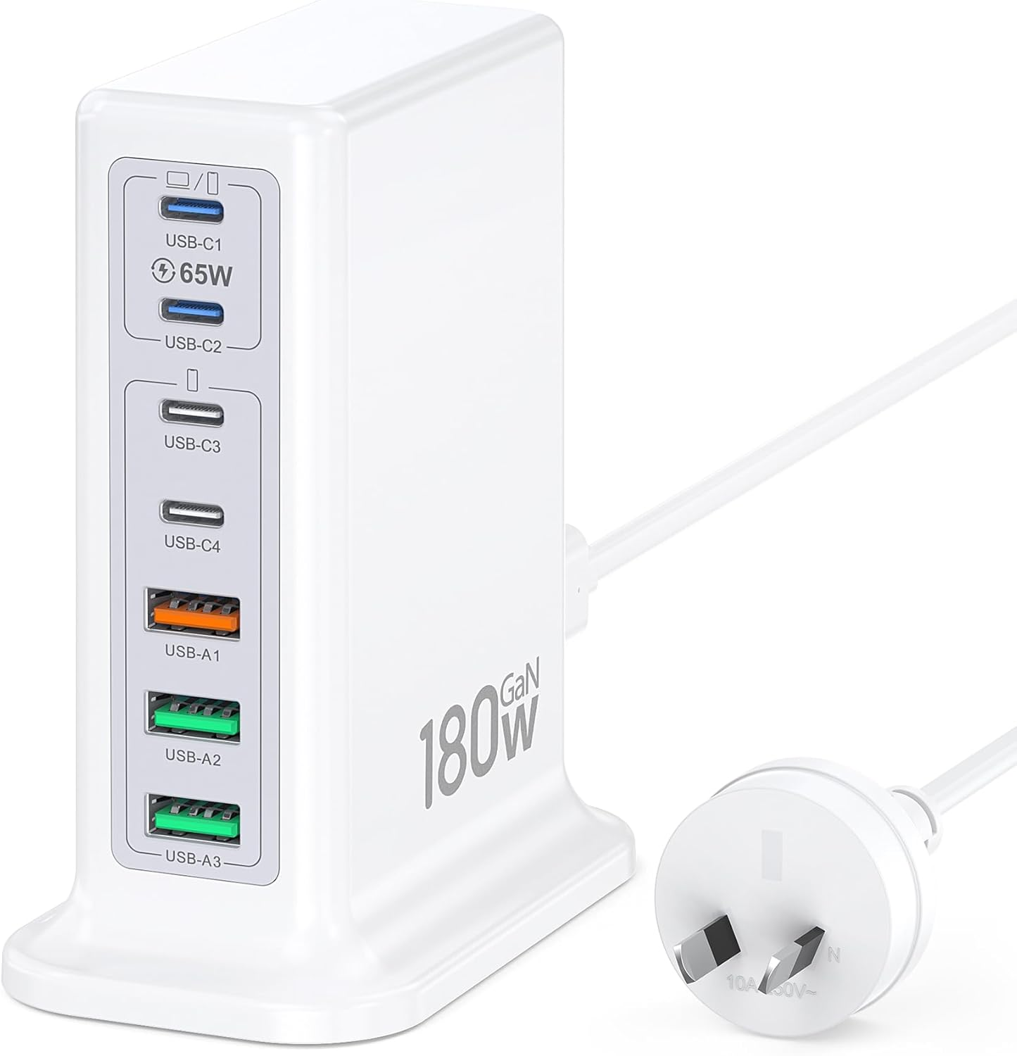 200W USB C Charger, Multi-Port Charging Hub, Gan & Portable Charger Station, Laptop Power Adapter for Macbook Air Pro, Ipad, Iphone 17 16 15 14, Samsung Galaxy, Google Pixel,Motorola,Steam Deck