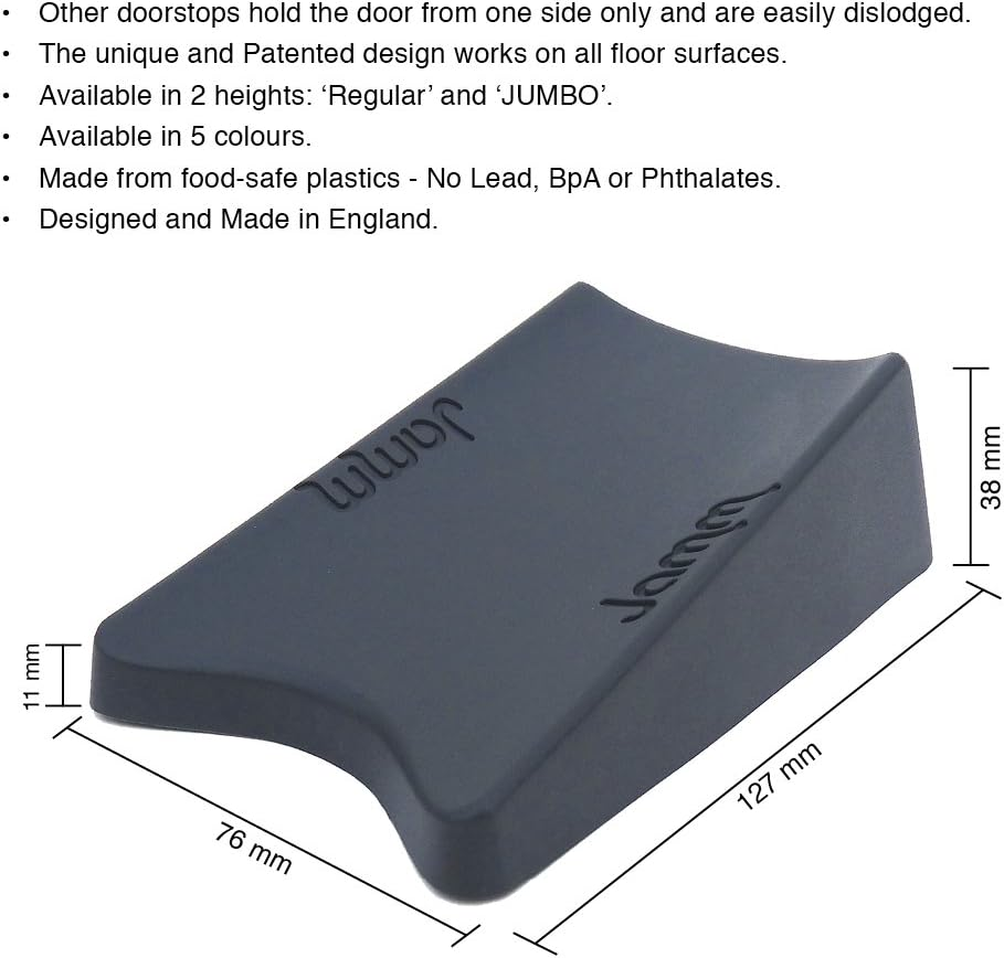 The World&rsquo;S Best Door Stopper! Beats All Other Door Stops and Wedges on All Floor Types. the Award-Winning Jamm&reg; Doorstop Is Perfect for Home and Work. No More Slamming Doors! image number 4