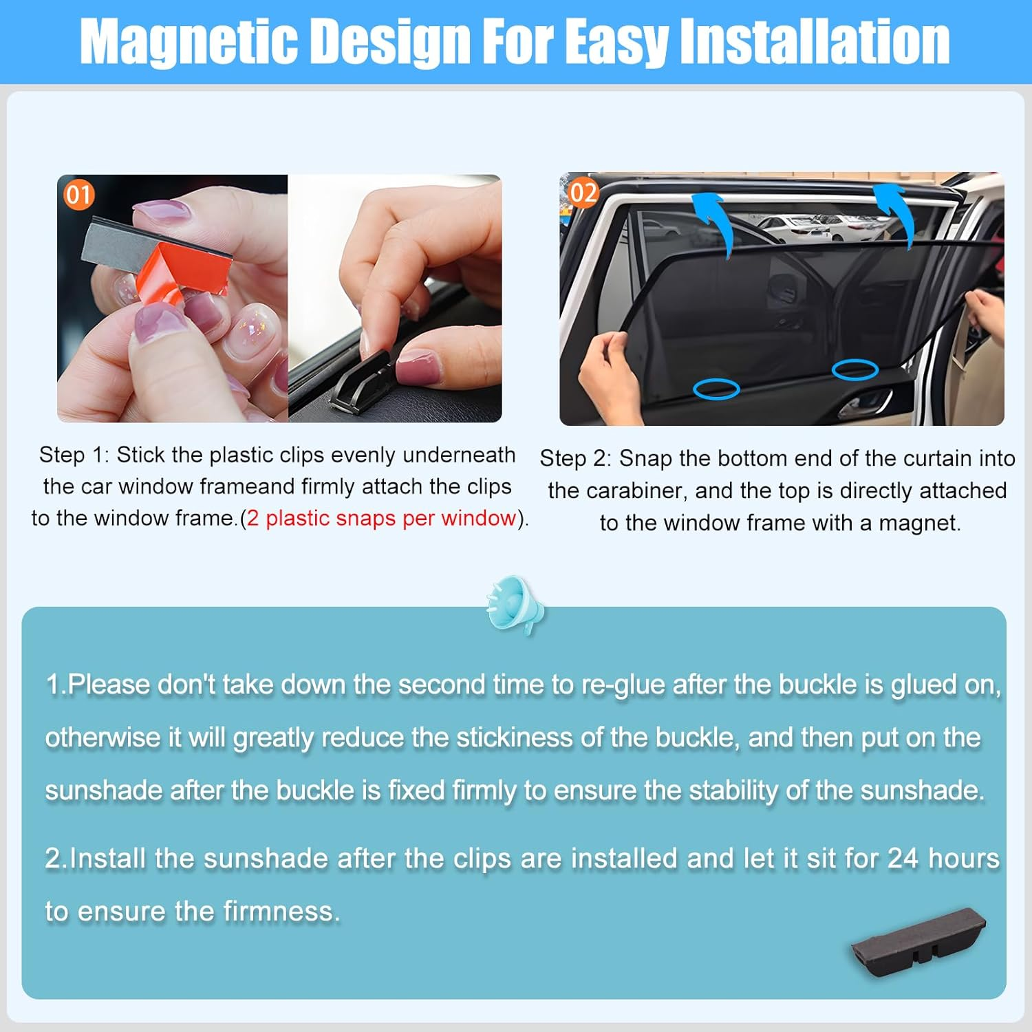 XCBYT Car Window Shade for 2019-2024 Toyota RAV4 Window Covers Side Window Sun Shade Car Window Shade for Baby with Breathable Mesh Insulate Heat and UV for Sleep Camping Breastfeeding image number 1