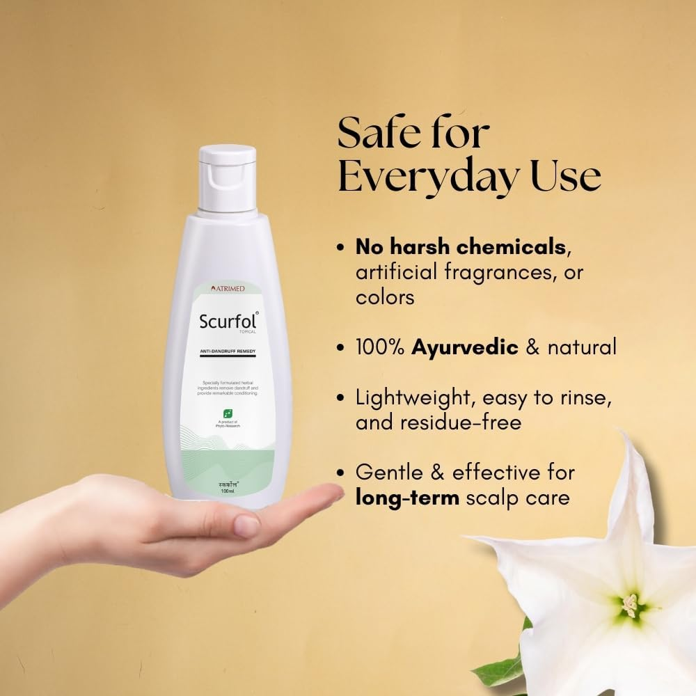 Atrimed Scurfol Anti-Dandruff Shampoo, Pack of 2, 100Ml image number 4