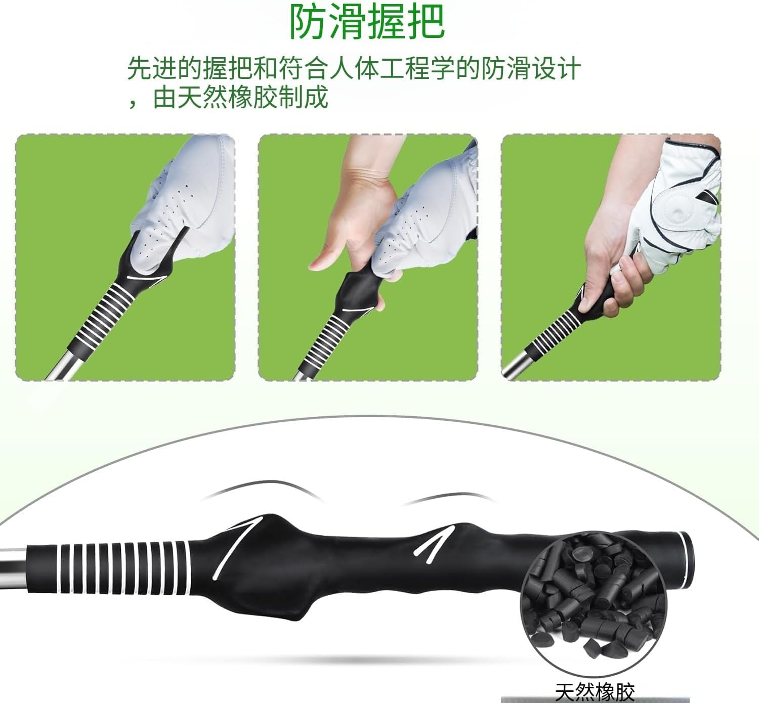Quhoxdye Retractable Swing Training Aid, Grip Trainer & Golf Swing Trainer for Warm-Up, Right-Handed Club for Indoor Practice, Golf Accessories - Strength & Tempo image number 6