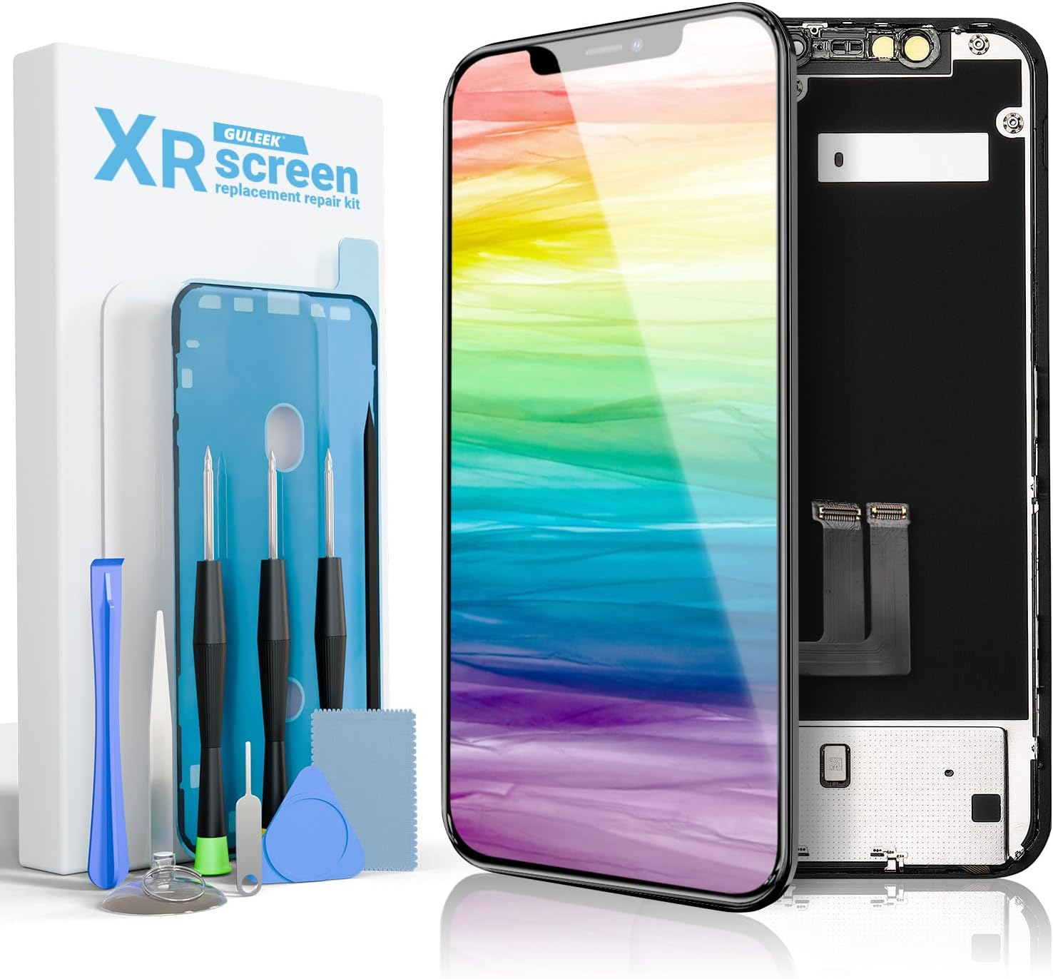 GULEEK Display for Iphone XR 6.1 Inch LCD Screen Replacement Touch Screen with 3D Touch Pre-Assembled with Frame Digitizer and Repair Kit image number 3