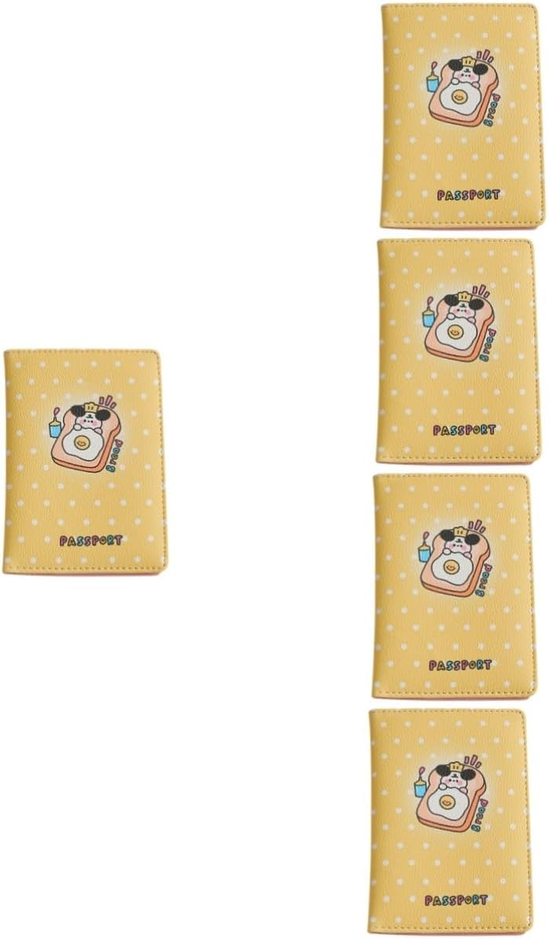 LIFKOME 5Pcs Multiple Passport Holder Credit Card Slot Men Passport Wallet for Men Pu Style Travel Organizer image number 2