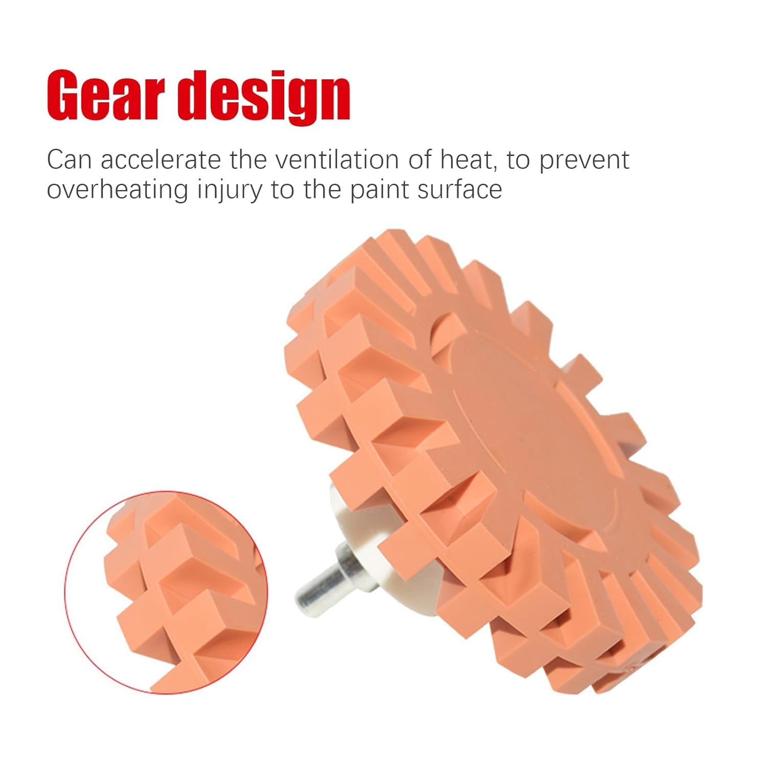 Lexziuo 1Pcs Sticker Removal Wheel - Automotive Adhesive Remover Rubber Eraser Disc Drill Tool, Quick Decal Stripping Wheel for Vehicle Graphics & Paint Surface Cleanup (B) image number 1