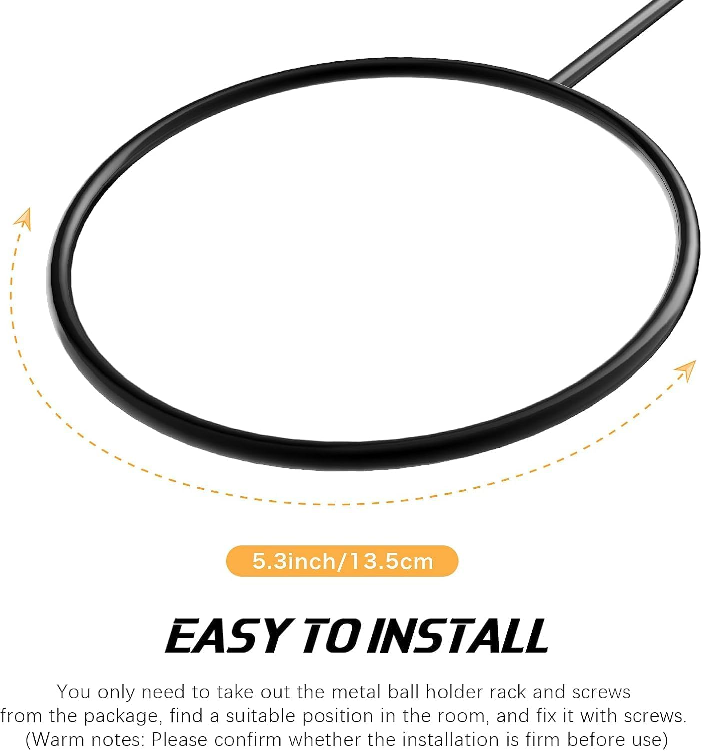 Ball Storage Rack, 5 Pack Metal Ball Holder Wall Mounted Ball Storage Universal Ball Rack Sports Ball Organizer for Basketball Football Volleyball Soccer Storage Display(Black) image number 3