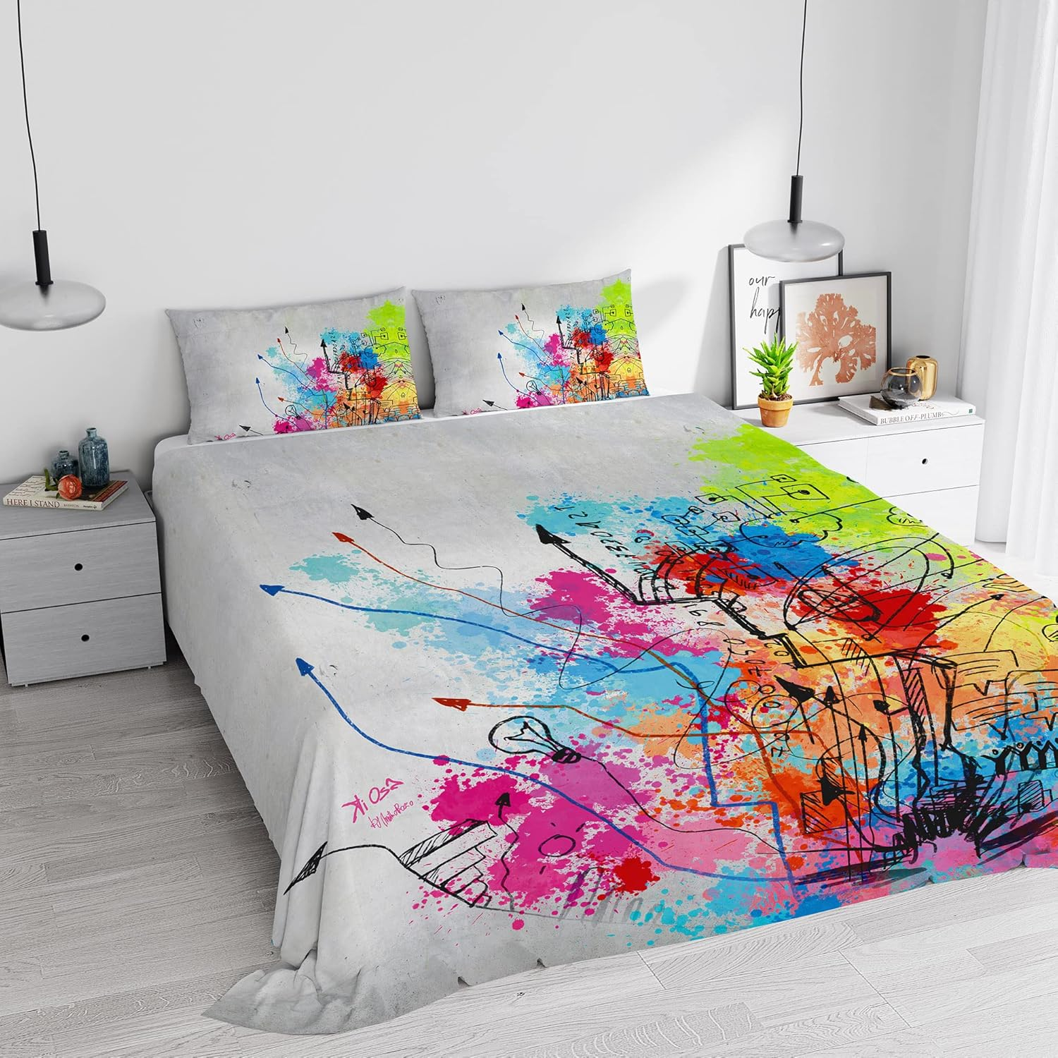 KI-OSA 657 Microfibre Duvet Cover Set, Double