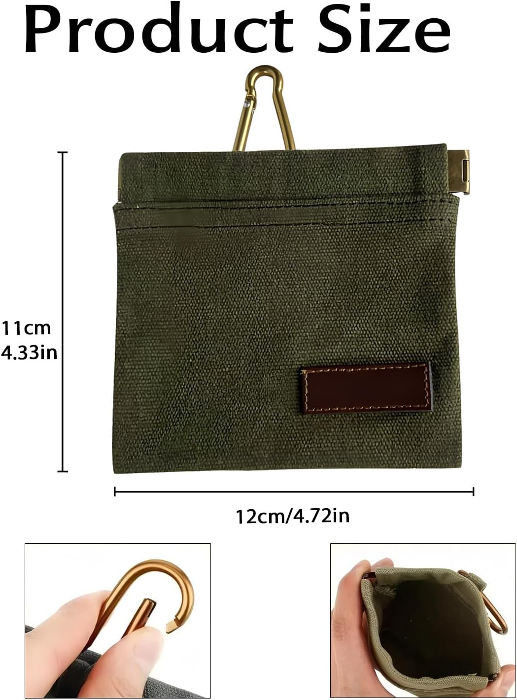 Dog Treat Pouch - 2PCS Hand Free Dog Walking Bag with Auto Closing Pet Feed Snack Reward Pocket | Pet Training Pouch for Puppy Obedience, Leak-Proof Design | Walking, Travel & Training Accessories image number 2