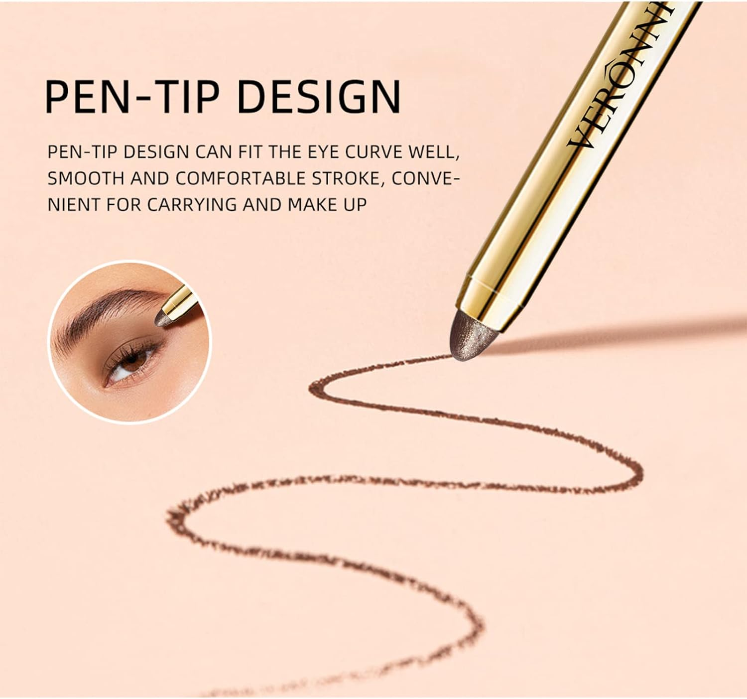 VERONNI Eyeshadow Stick, 3PCS Creamy Shimmer Eye Shadow Stick Set , Waterproof Long Lasting save Makeup Time Eye Pencil with Soft Smudger (3PCS SET 01) image number 5