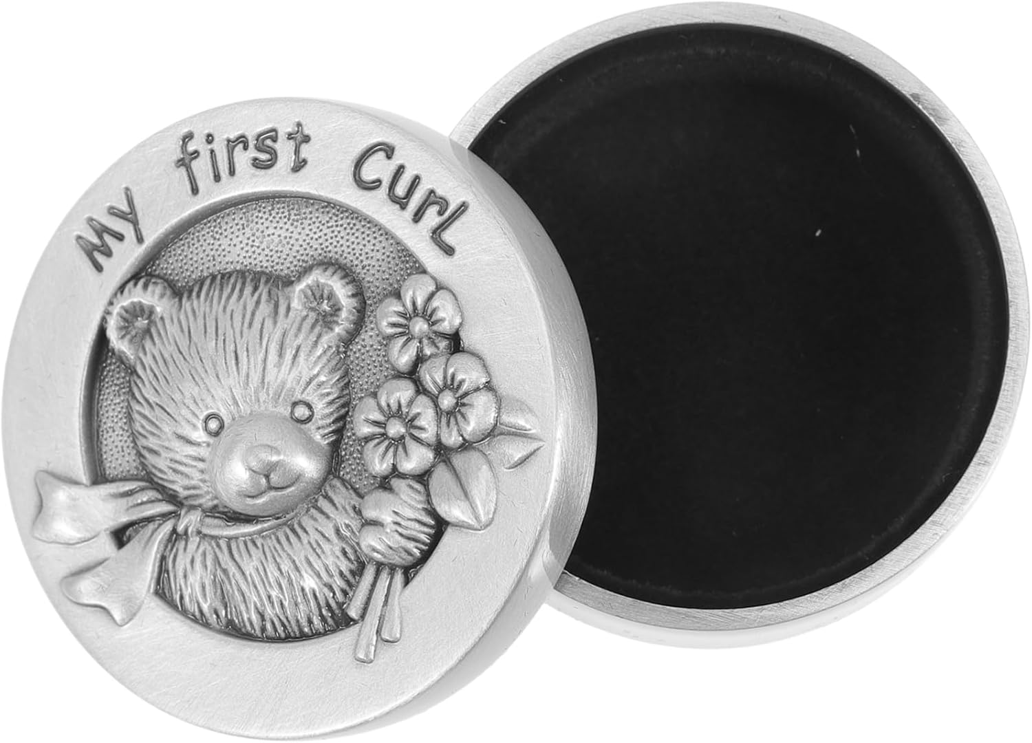 Yardwe Fetal Hair Keepsake Box for Metal Storage Box with Cartoon Design Unique Memory Organizer for Newborn Hair Curls and Special Moments image number 2