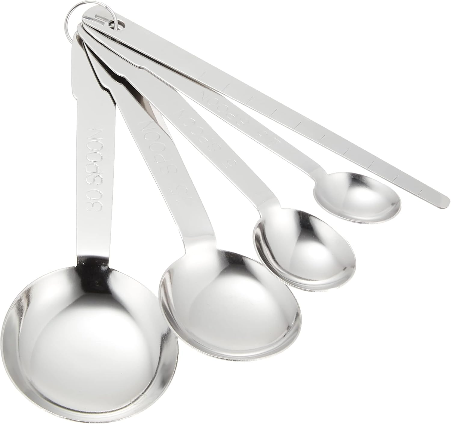 Kanda 052053 KD Measuring Spoons, Stainless Steel, Set of 4, Made in Japan with Spatula image number 1