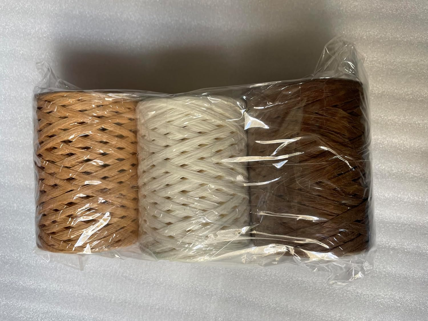 3 Rolls Raffia Paper Ribbon, Naisfei Raffia Paper Ribbon, Natural Raffia Paper Cord, Gift Ribbon Packaging Paper Twine for DIY Crafts Weaving Decoration (110 M/Volume) image number 3