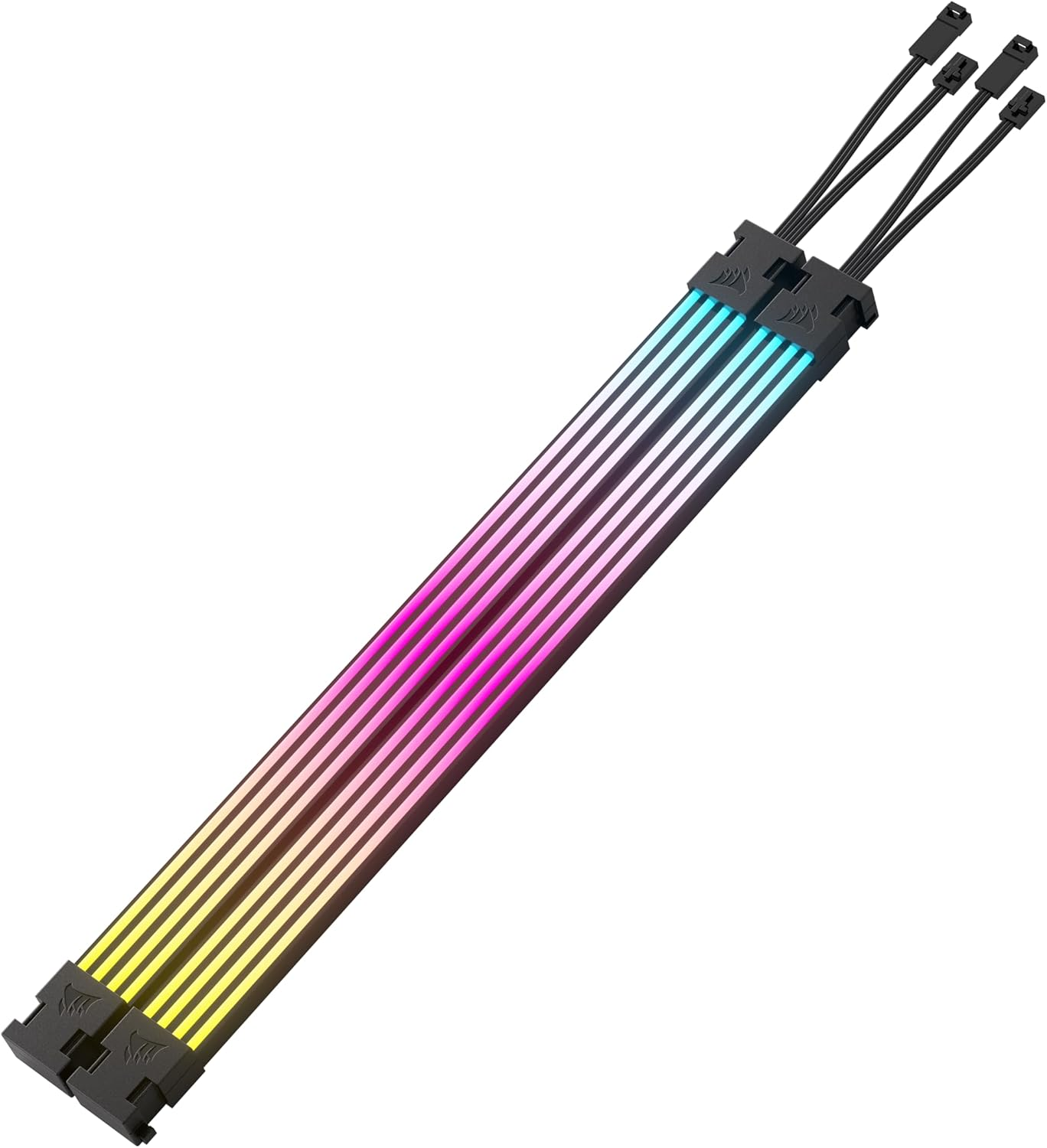 CORSAIR Icue ARGB PSU Cable Strips &ndash; 2X 200Mm LED Strips &ndash; 100 RGB Leds per Strip &ndash; Fits Any PSU Cable &ndash; Motherboard 5V ARGB Control &ndash; Black image number 4