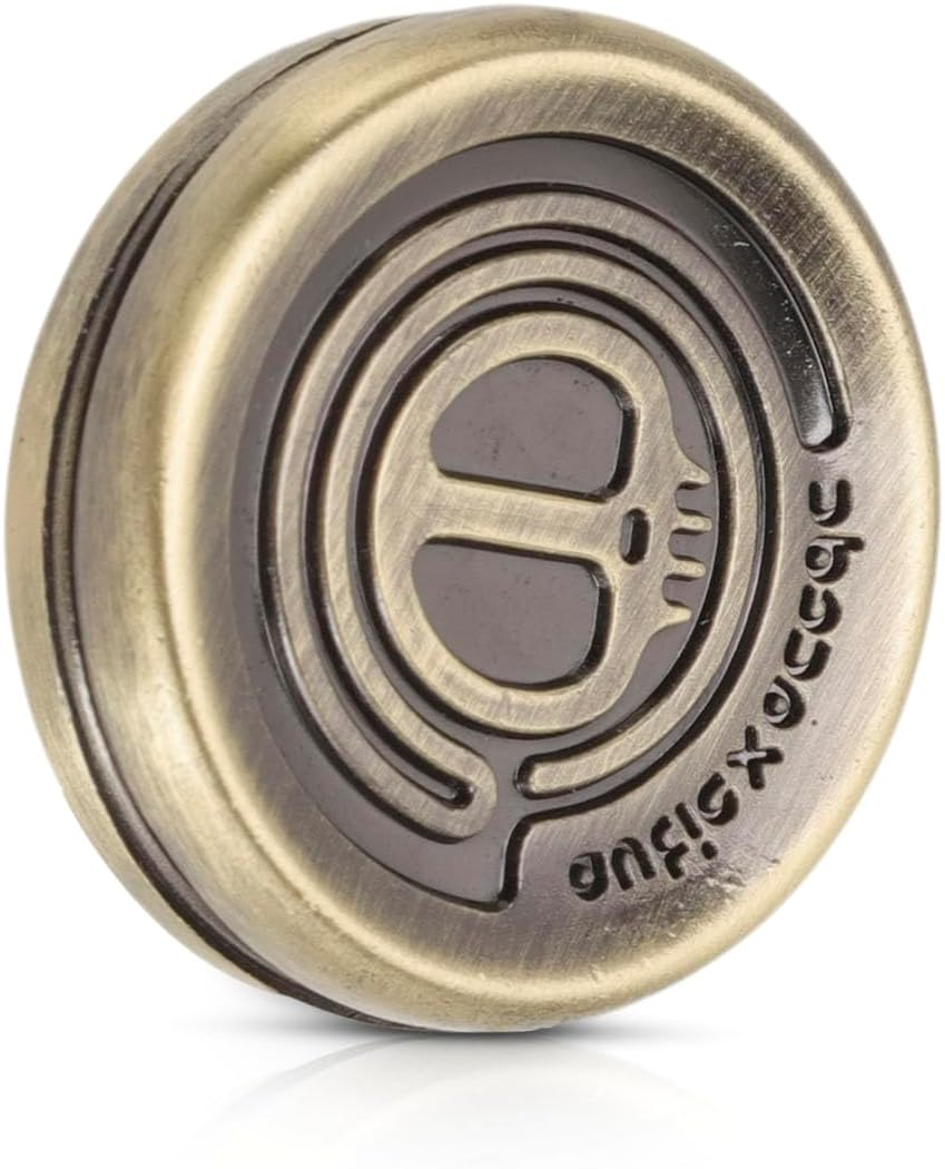 Coin Fidget Slider, Magnetic Stainless Mini Rotation Coin Fidget Slider, Devil Style Stress Relief Fingertip Haptic Toy for Adults Child Gifts, Office Work, Travel, Home image number 5