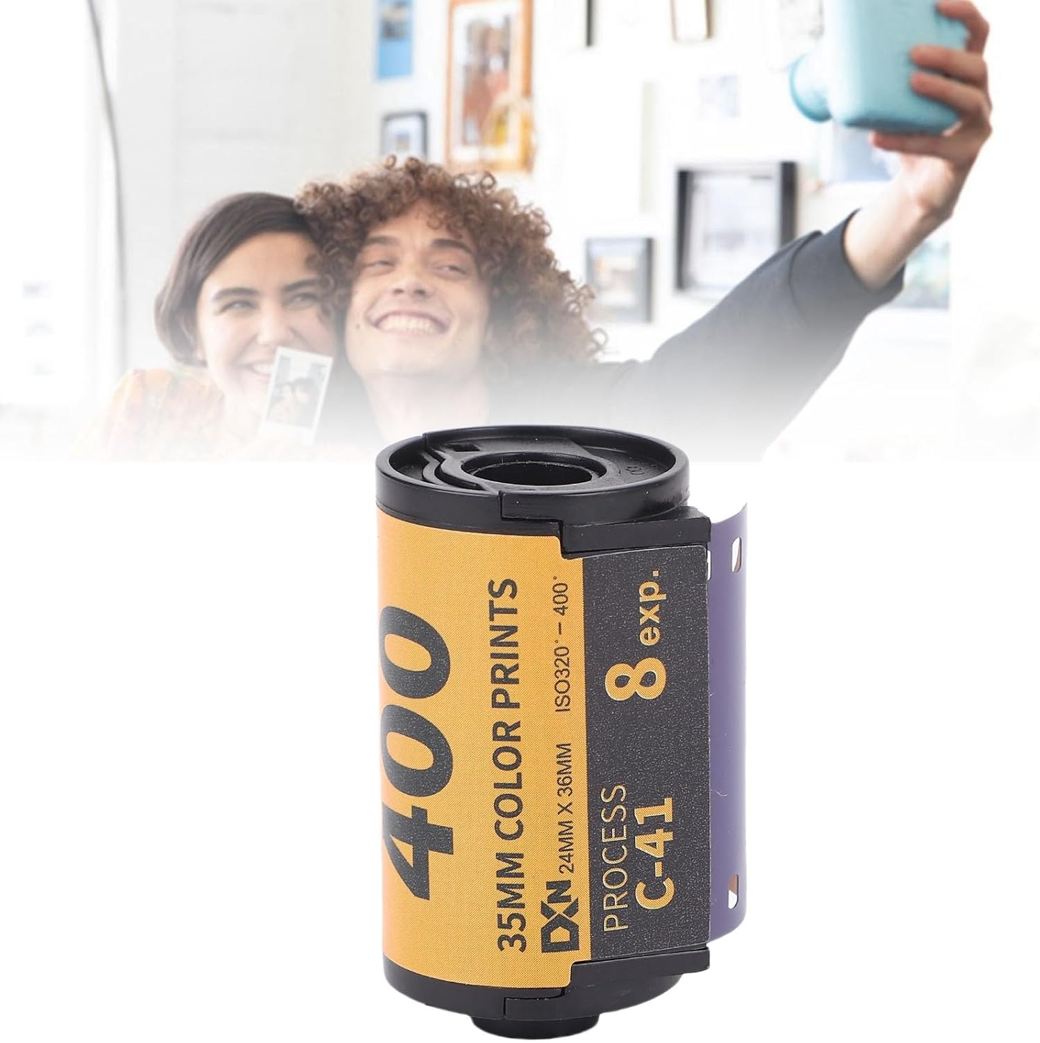 35Mm Color Film, 320‑400 Color Print 35Mm Film, Fine Grain Wide Exposure Latitude HD Camera Color Film for 135 Camera, Camera Color Negative Film, Medium Contrast (8 Sheet)