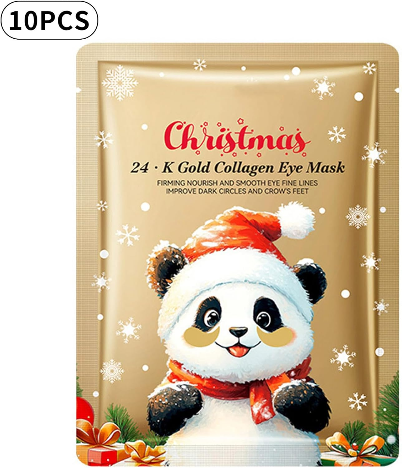 Yruioon 10-Pack Gel Eye Mask Set for Sensitive Skin | Moisturizing under Eye Patches, Cooling Care 24K Gold One Size - Avocado image number 4