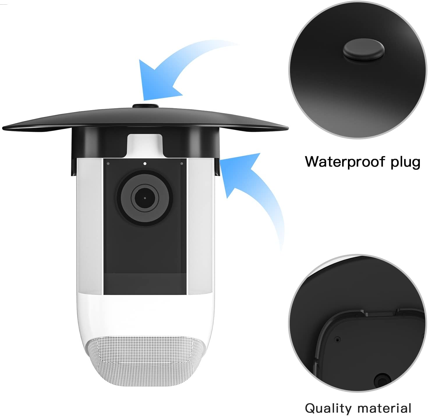 Camera Rain Cover for Ring Spotlight Camera Pro Battery/Pro Power Plug/Pro Solar/Pro Cable, Outdoor Camera Cover, Outdoor Surveillance Camera, Sun Protection Accessories for Ring Spotlight Camera Pro image number 2