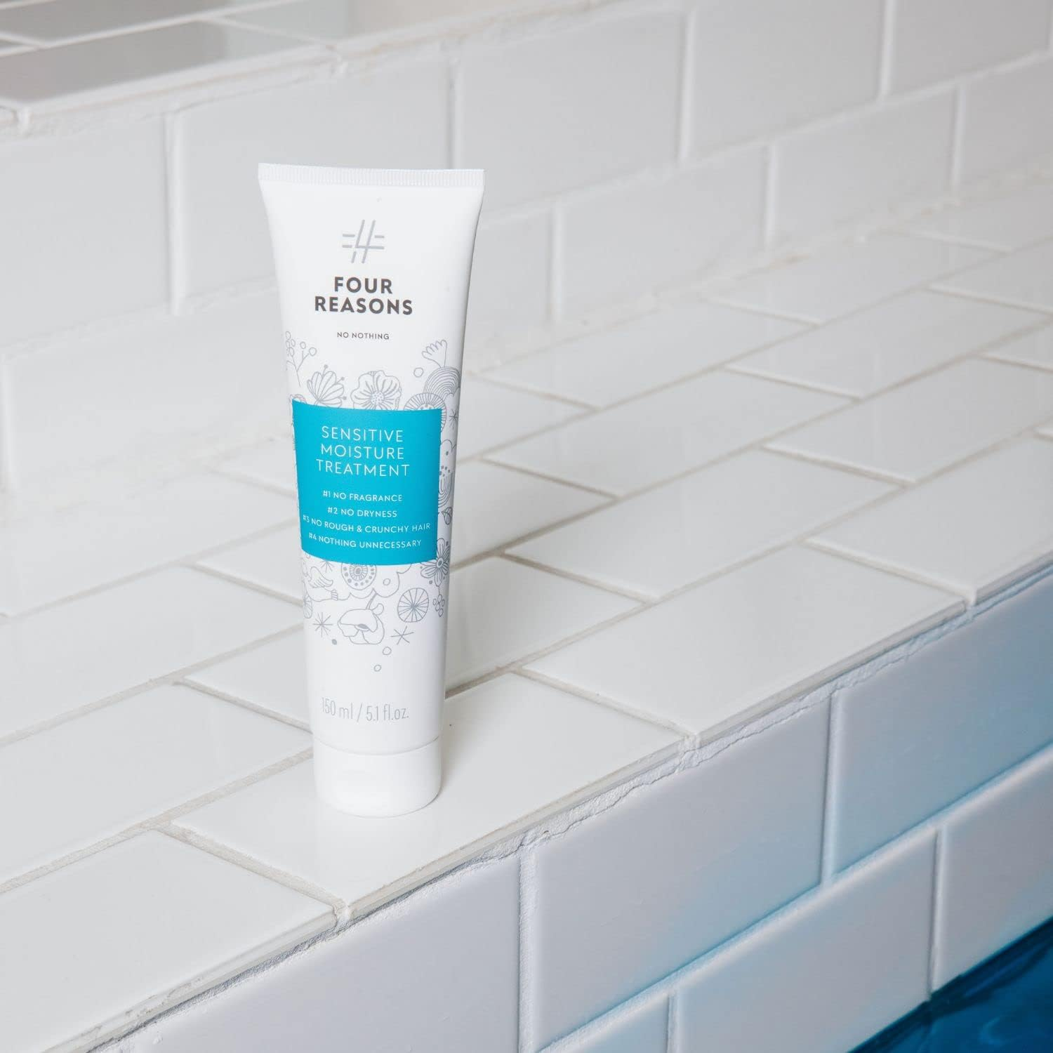 No Nothing Four Reasons Sensitive Moisture Treatment - Fragrance-Free, Moisturising Intensive Treatment - for Dry and Damaged Hair | 100% Vegan | 150 Ml image number 1