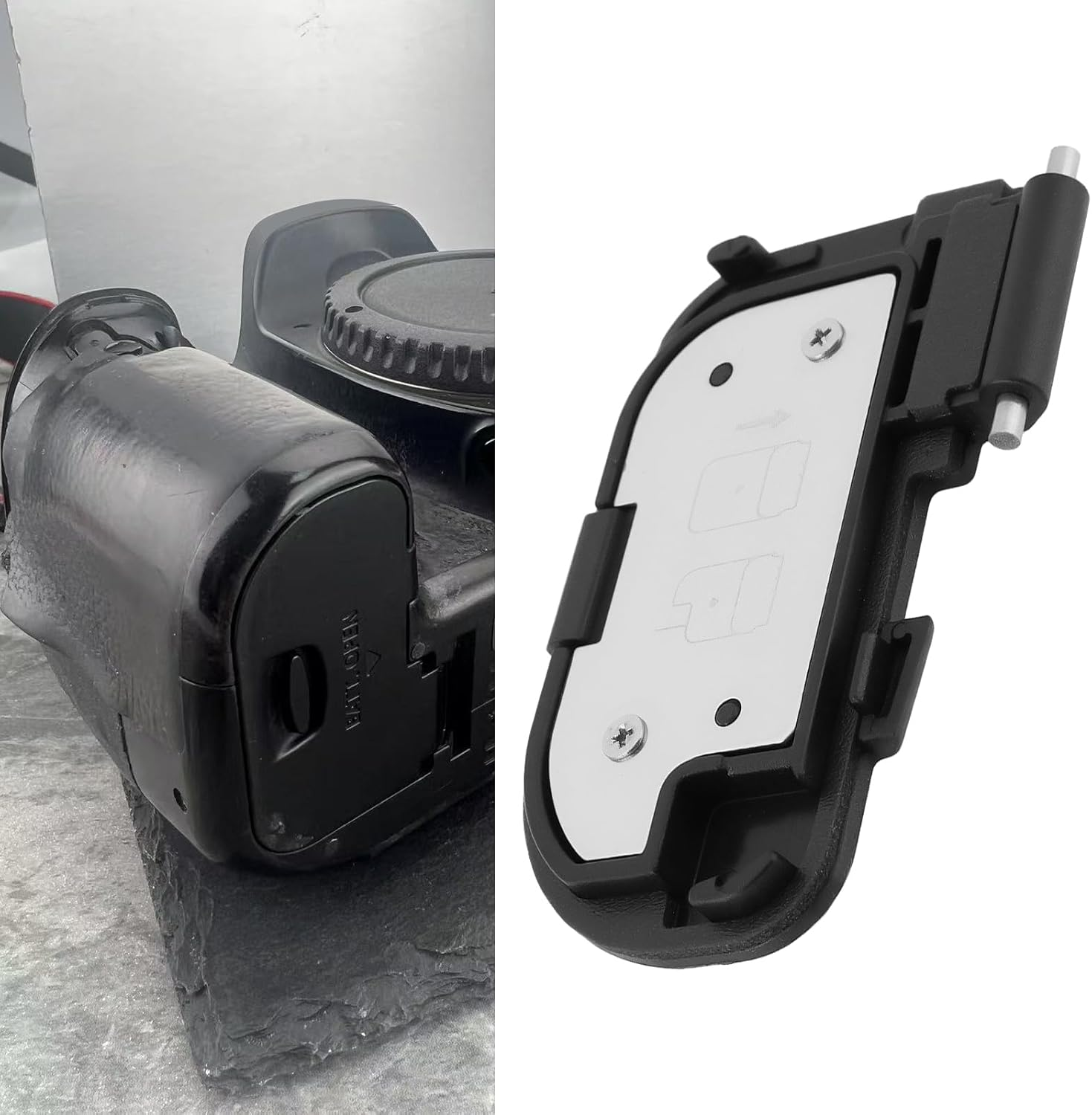 YINETTECH Camera Replacement Battery Door Cover Compatible with Canon 70D 80D image number 4