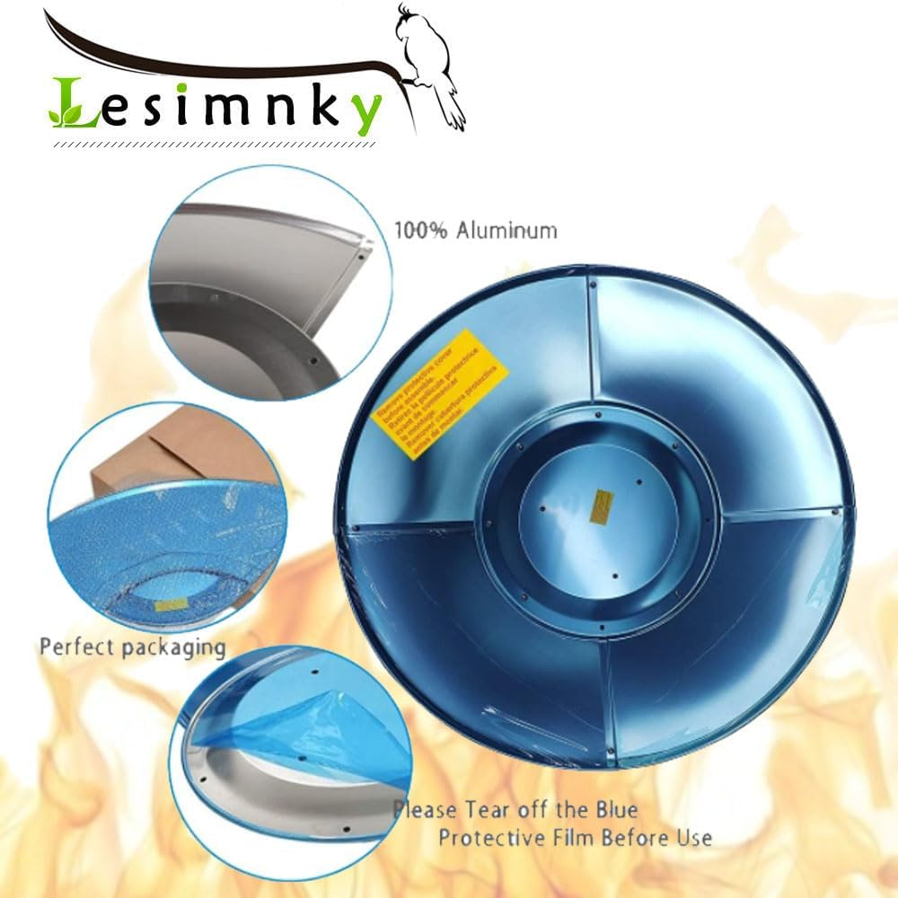 Outdoor Patio Heater Reflector Shield - Upgraded 33" Aluminum Heat Dome Replacement Part for Propane Heaters - round 3-Hole Mount image number 2