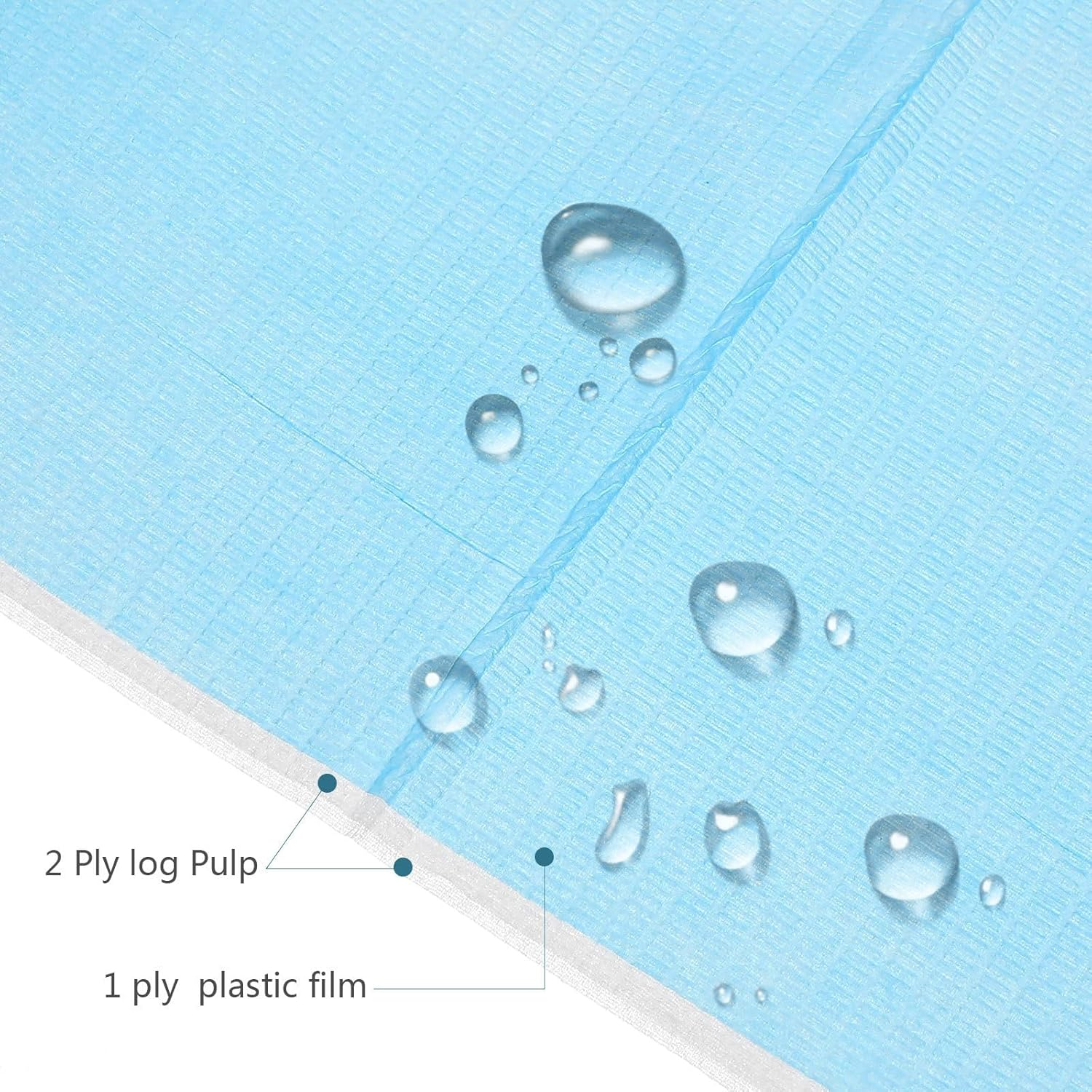NOLITOY Disposable Adult Bibs for Eating, 30Pcs Blue Apron Bib for Elderly Waterproof Bibs Sheet Liquid Repellen T Bibs Clothing Protectors for Personal Use Home Care image number 2