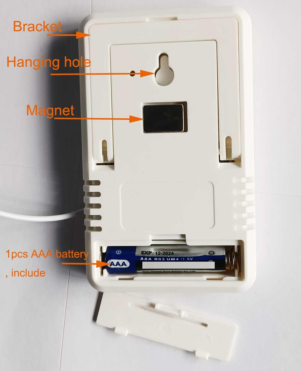 Indoor Outdoor Thermometer Hygrometer Weather Station, Humidity Monitor Battery Powered inside outside Temperature with 1.5Metre Length Cable Sensor image number 2