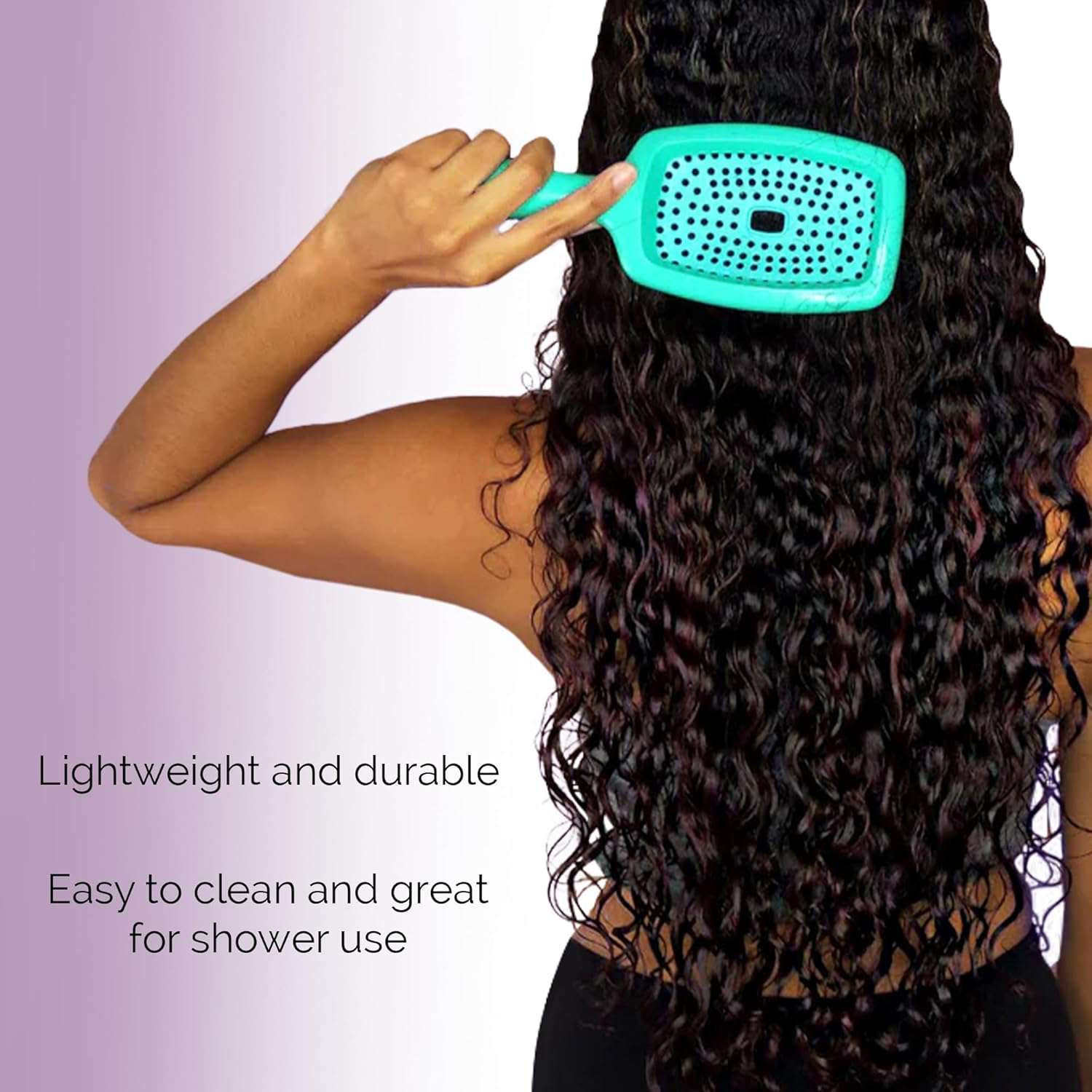 (Turquoise) - CURLY HAIR SOLUTIONS - FLEXY BRUSH (Turquoise) image number 2