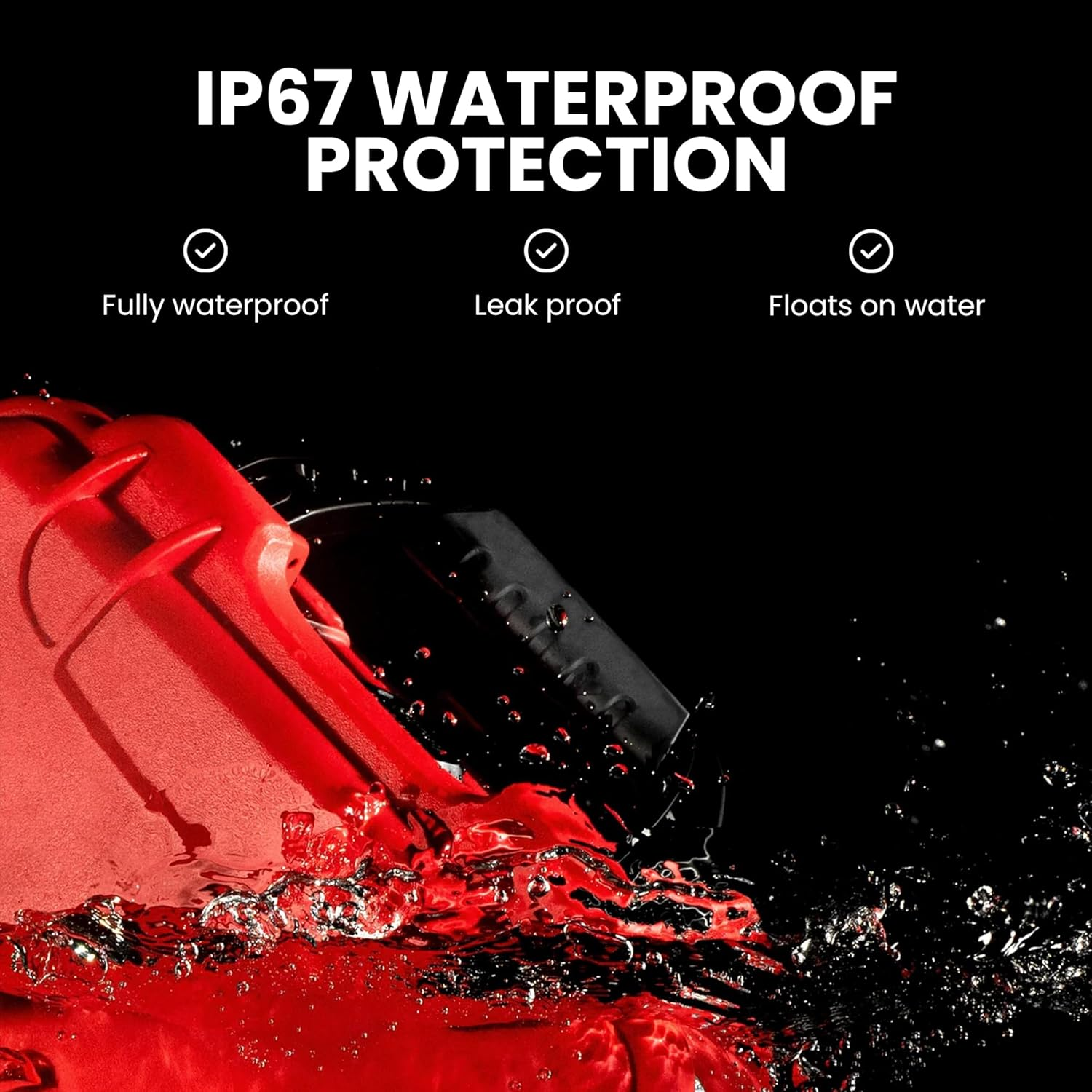 NANUK 910 Waterproof First Aid Box Empty &ndash; Durable, Medical First Aid Organizer Case, Ip67-Rated, Dustproof, Impact-Resistant, and Floats (7.4" X 4.9" X 3.1") &ndash; Red image number 3