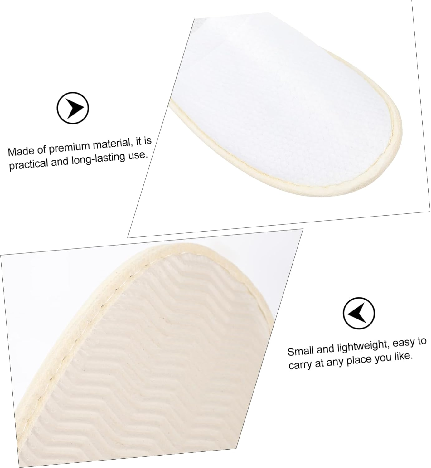 Ipetboom Slippers Sliders Non Hotel White Cotton - Assorted Color image number 7