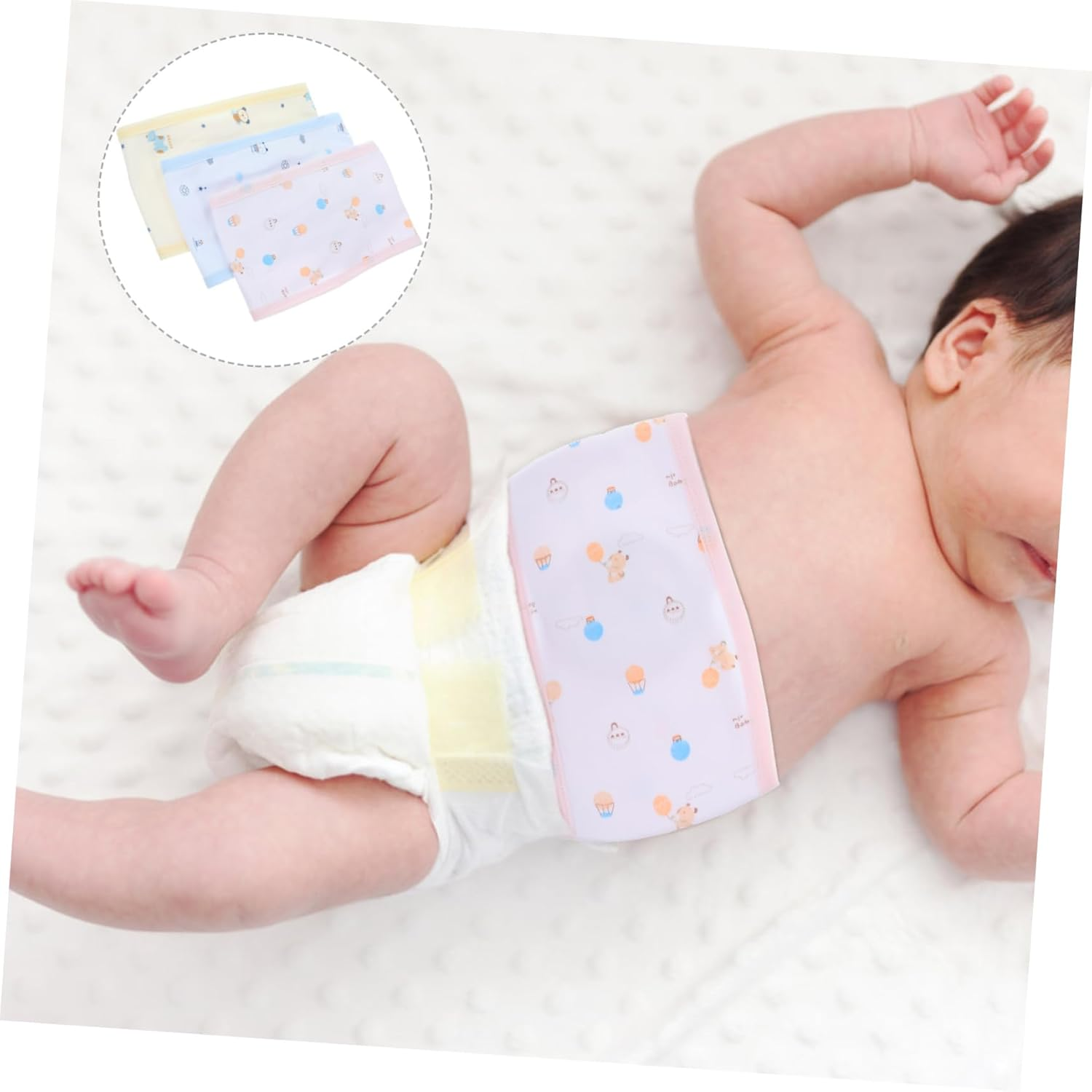 3Pcs Pregnancy Accessories of Pure Cotton Belly Belts for Maternity Newborn Boy Girl Support Breathable Cartoon Prints image number 3