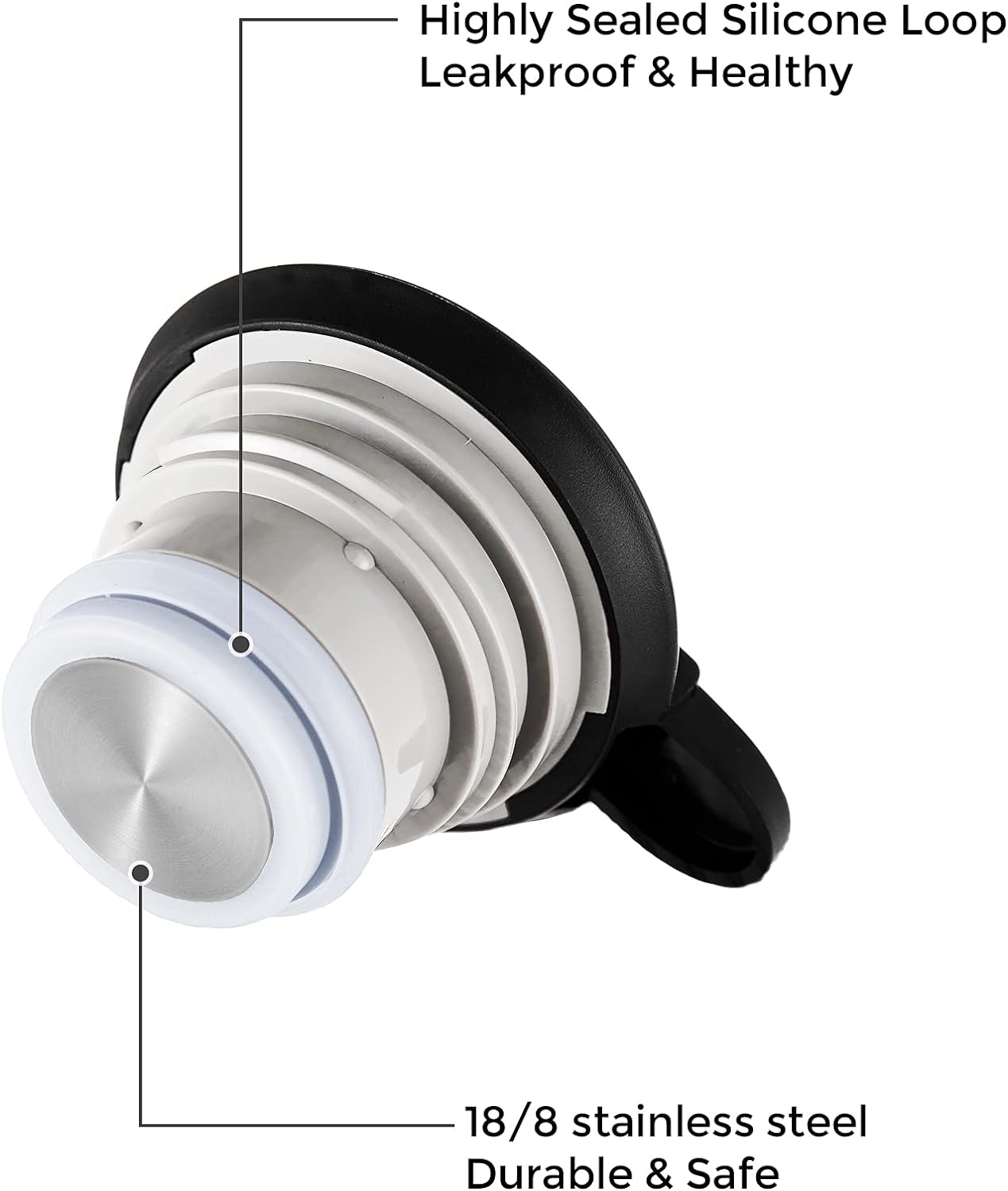 Tiken 68 Oz Thermal Coffee Carafe, Stainless Steel Insulated Vacuum Coffee Carafes for Keeping Hot, 2 Liter Beverage Dispenser (Silver) image number 1