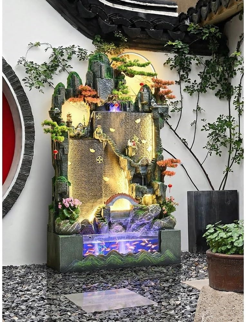 Outdoor Fountain Large Floor Rockery Circulating Water Fish Tank Feng Shui Living Room Courtyard Landscape Decoration image number 2