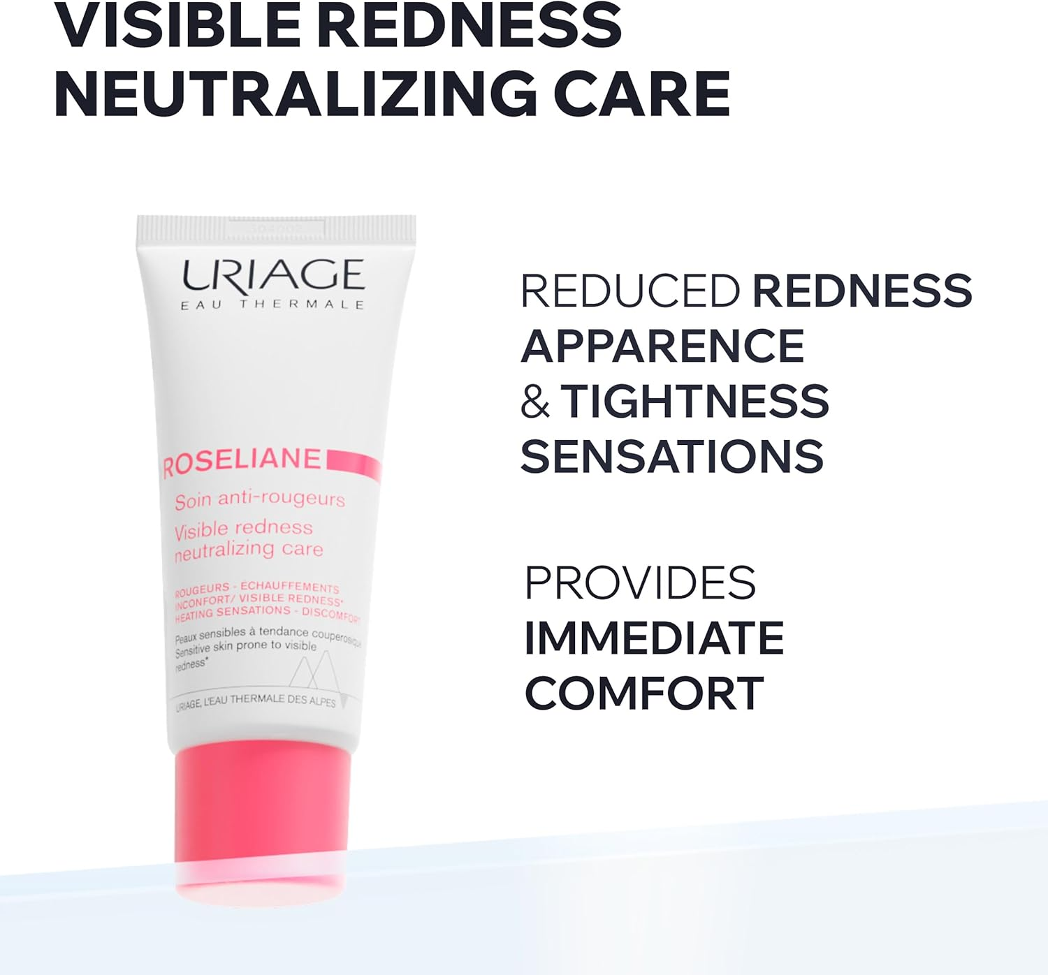 Uriage Ros&eacute;liane Anti-Redness Face Cream 40Ml - Soothes, Hydrates, Reduces Redness of Sensitive Skin Prone to Rosacea - with Shea Butter & Ginseng - Rich Cream, Long-Lasting Comfort - Non-Comedogenic image number 4