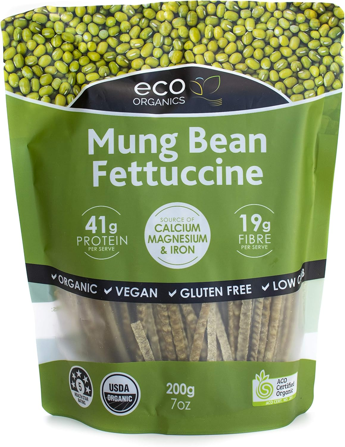 Eco Organics Mung Bean Fettuccine, 200G
