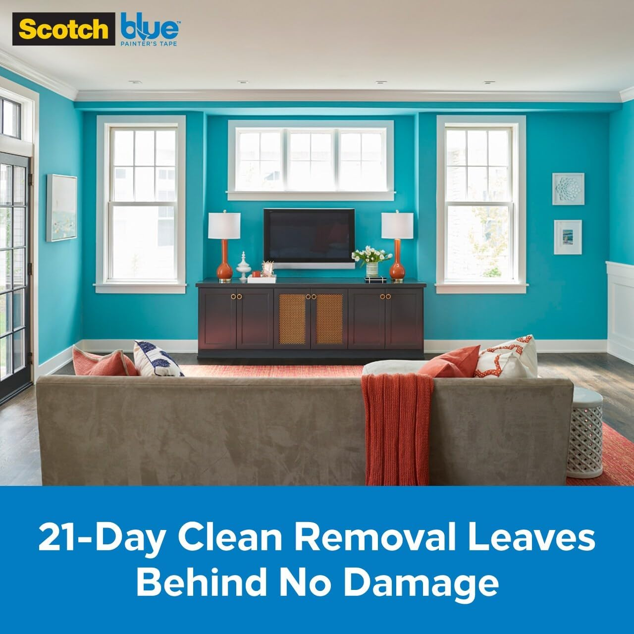 Scotchblue Pre-Taped Painter'S Plastic, Unfolds to 24-Inches by 30-Yard