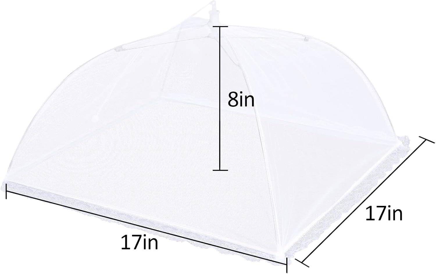 4Pack Mesh Food Covers 17Inch, Large and Tall Food Covers, Pop-Up Mesh Food Covers Tent Umbrella for Bbqs, Outdoors, Screen Tents, Parties Picnics, Fruit Cover image number 1