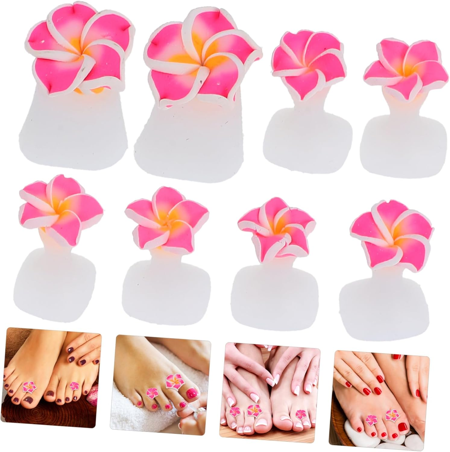 DONFAMDS 3Sets Toe Separators Nail Art Manicure Tools for Foot Care Toe Spacers Pedicure image number 4