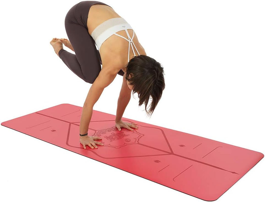 Liforme Zodiac New Year Collection - Free Yoga Bag Included - Patented Alignment System, Warrior-Like Grip, Non-Slip, Eco-Friendly, Biodegradable, Sweat-Resistant, Long, Wide and Thick for Comfort - Dog Red image number 6